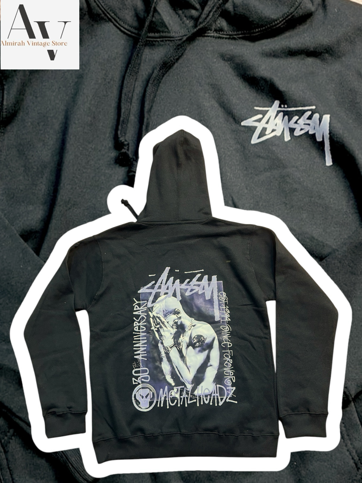 Stussyリワークスタイル メタルヘッドパーカー