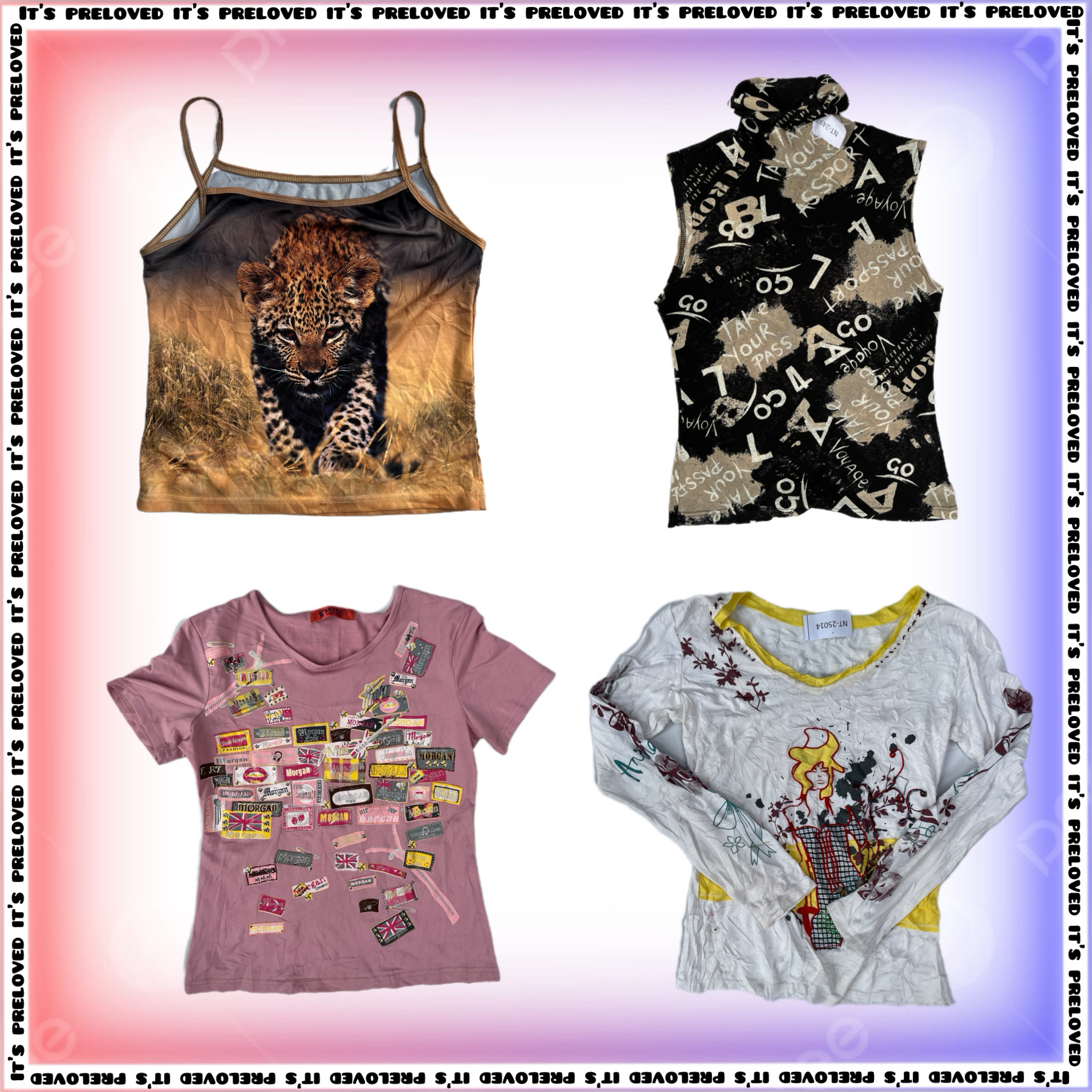 Fun Printed Y2K Tops (SS-1352)