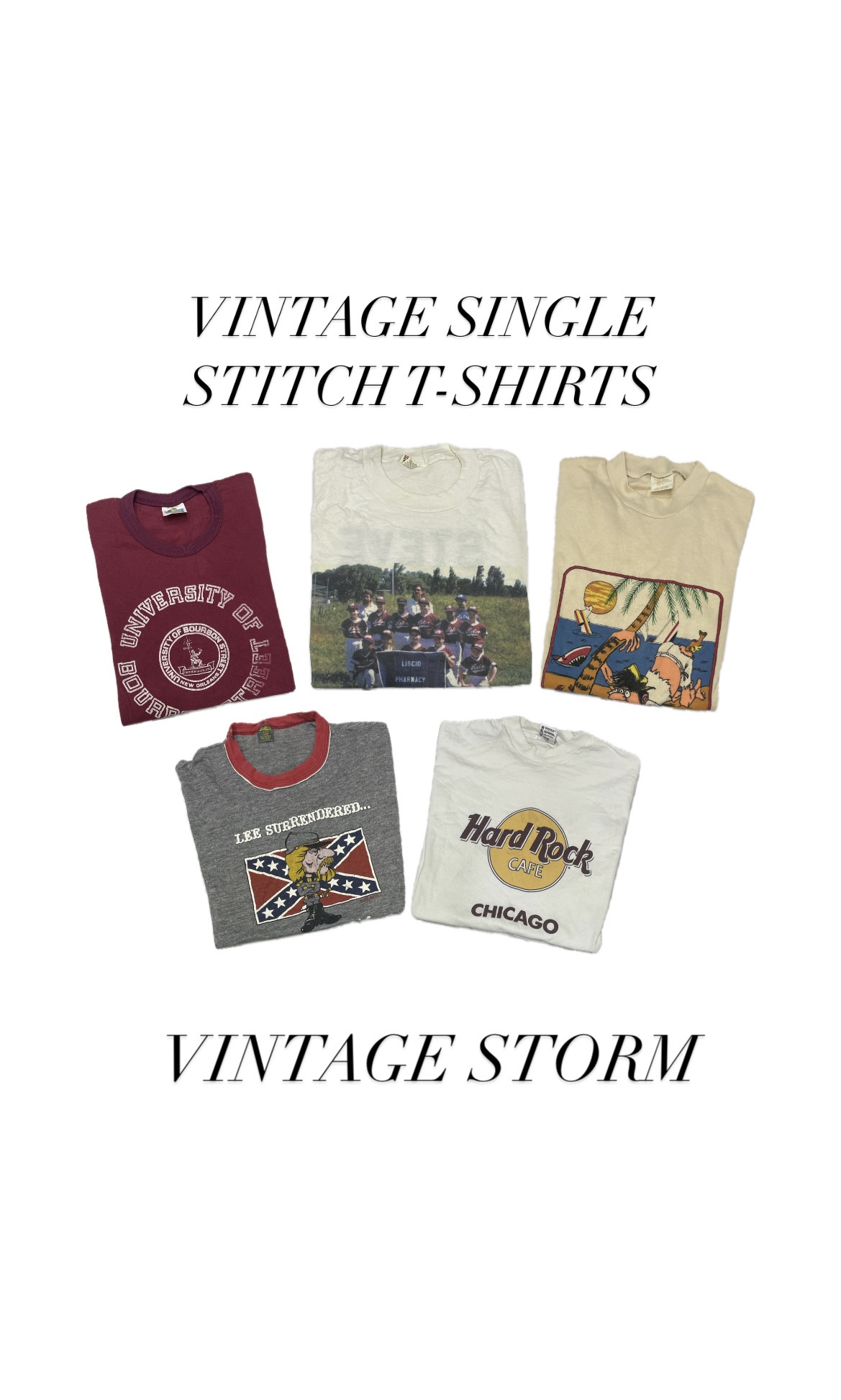 Camisetas Vintage com Ponto Único