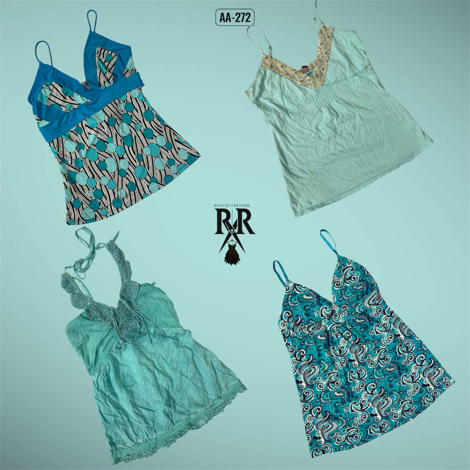 Y2K Oceanic Vibe Cami Tops (AA-272)