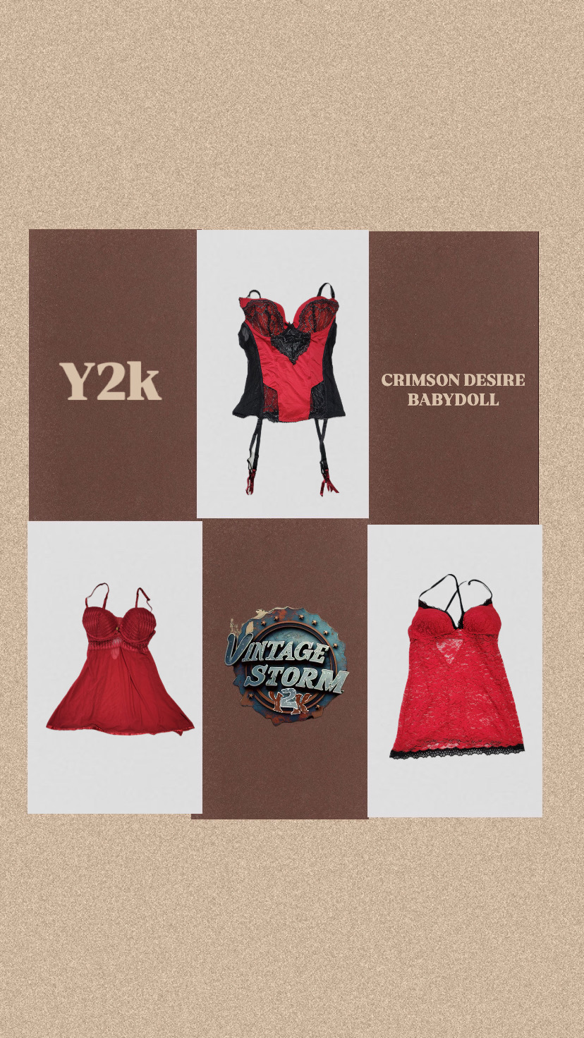 Y2k Crimson Desire Baby doll