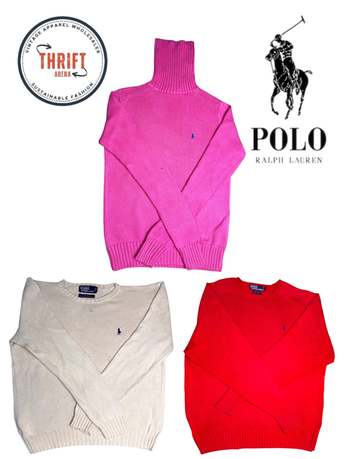 T1276 Ralph Lauren Heavy Knit R/N Pullover