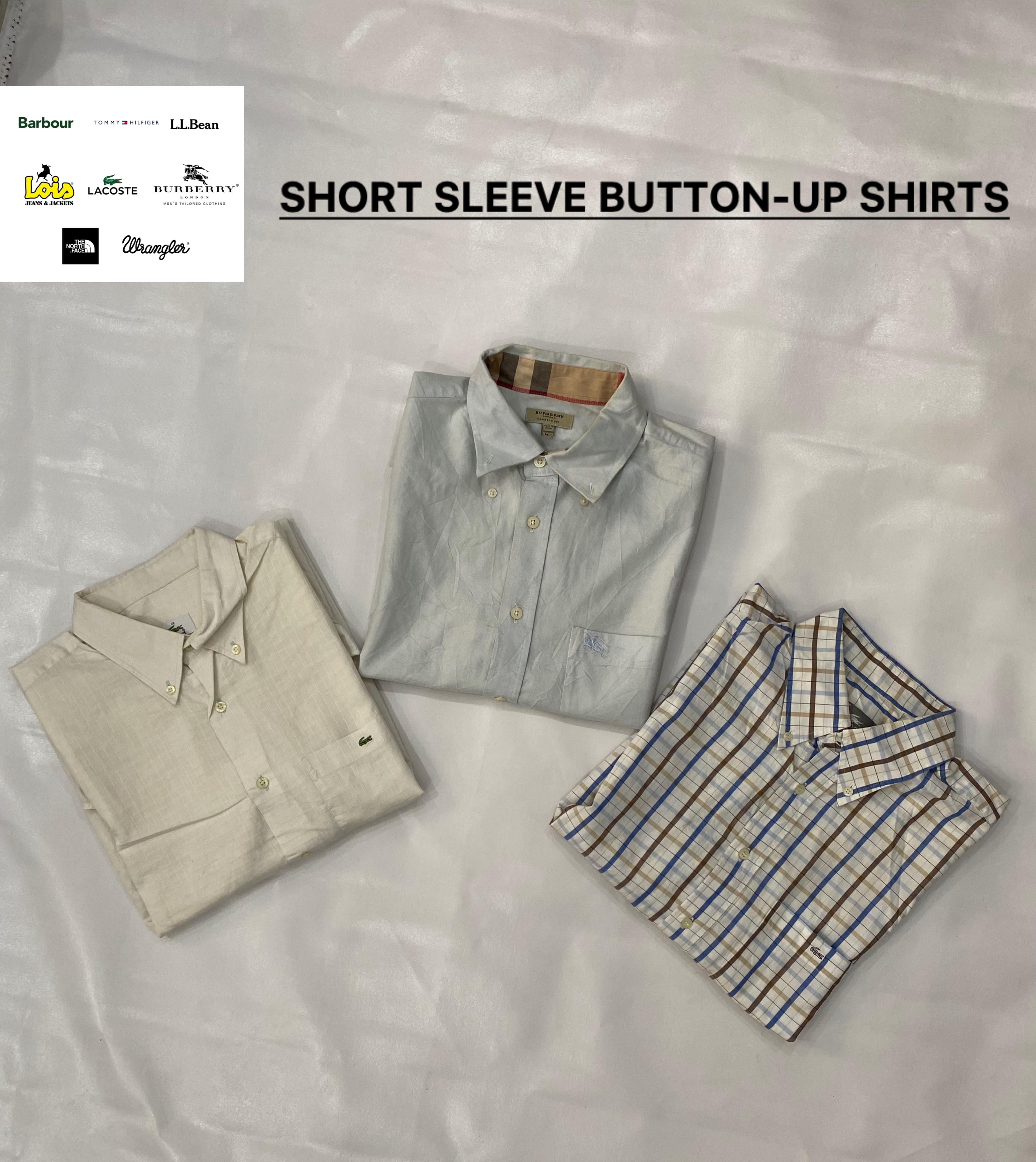 ブランドのショートスリーブボタンダウンシャツ