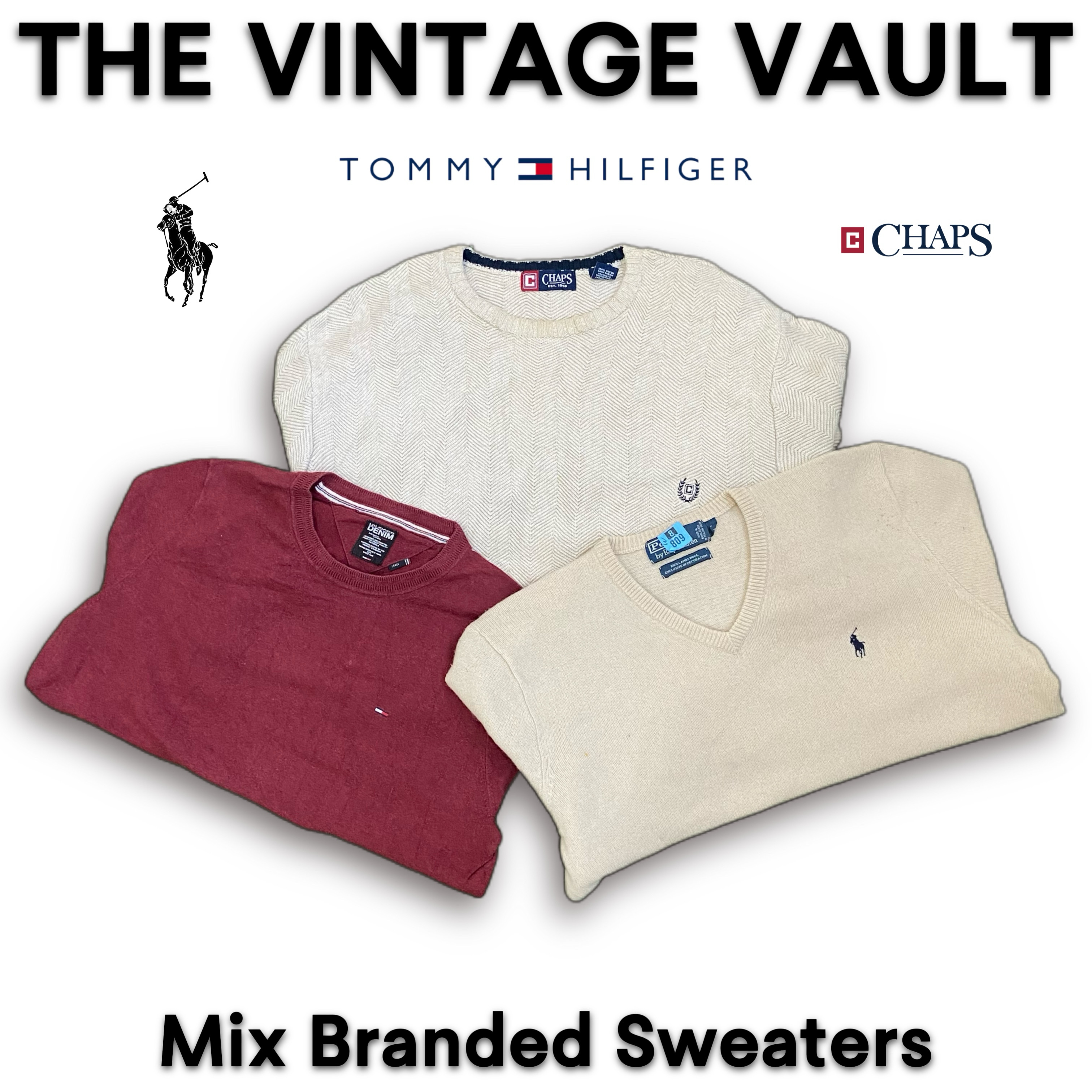 Mix Branded Sweaters including Polo Ralph Lauren Tommy and Others