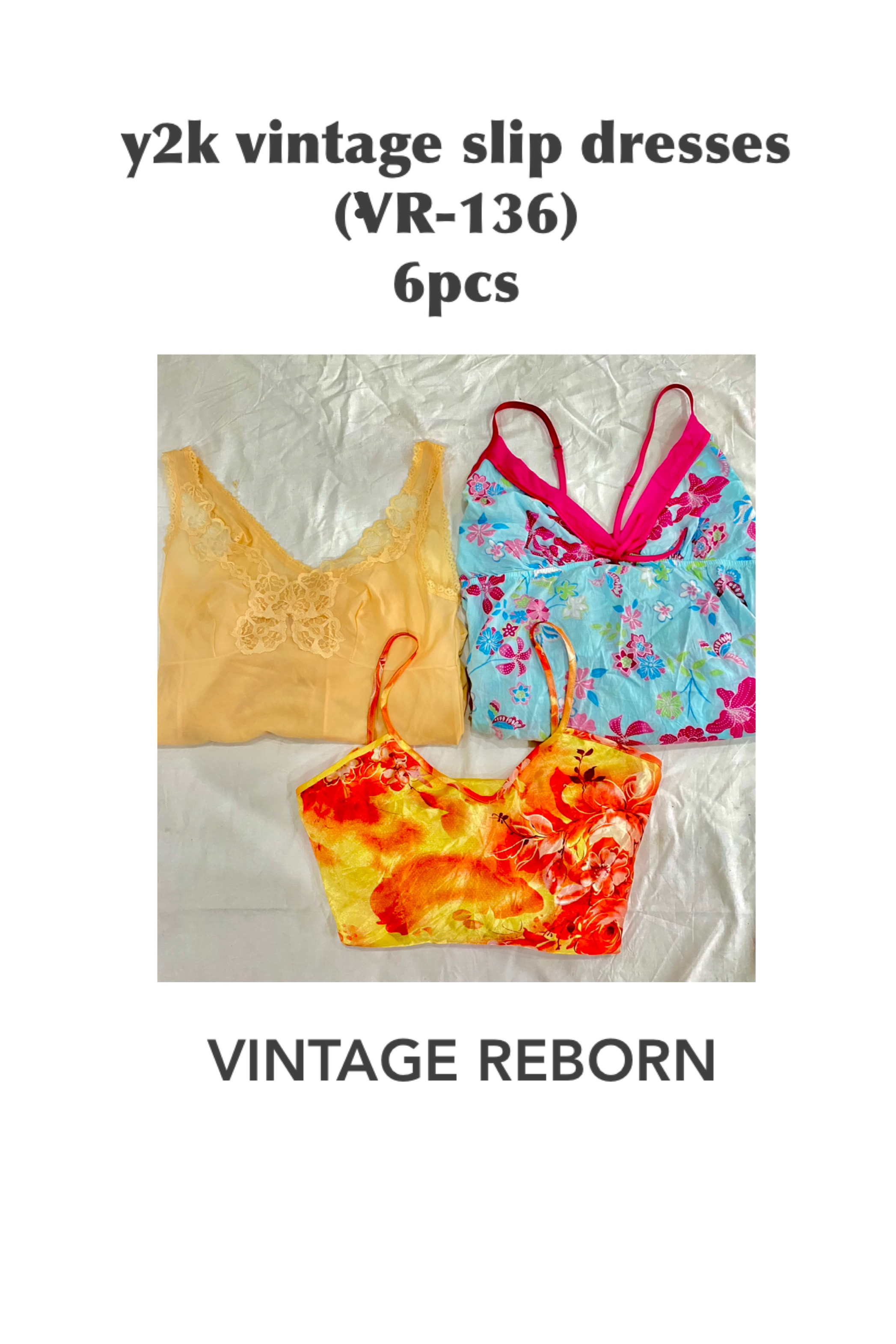 A coleção de vestidos slip vintage nostálgicos y2k (VR-136)