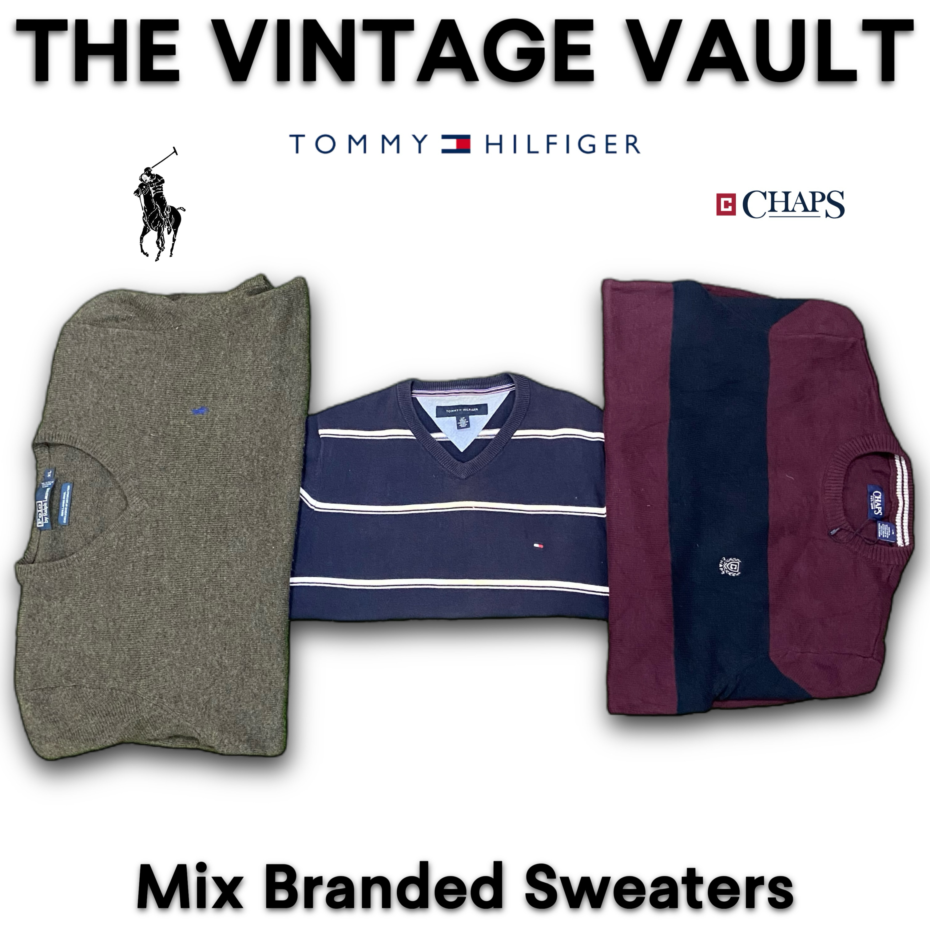 Mix Branded Sweaters including Polo Ralph Lauren Tommy and Others
