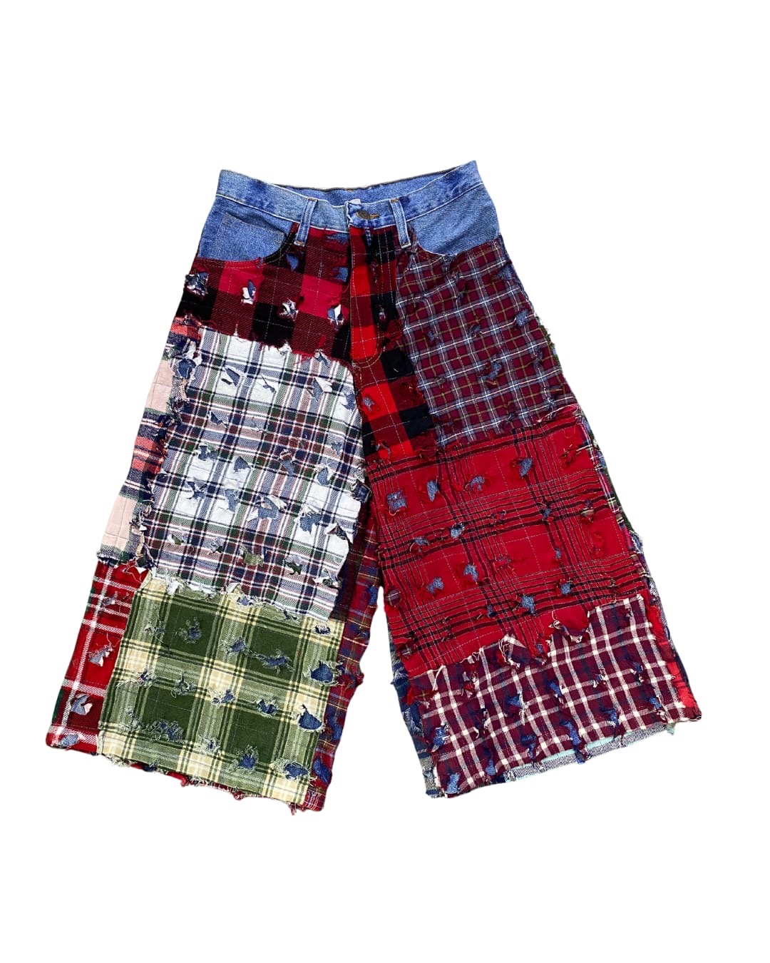 Upcycled Denim Boro Patchwork Jorts