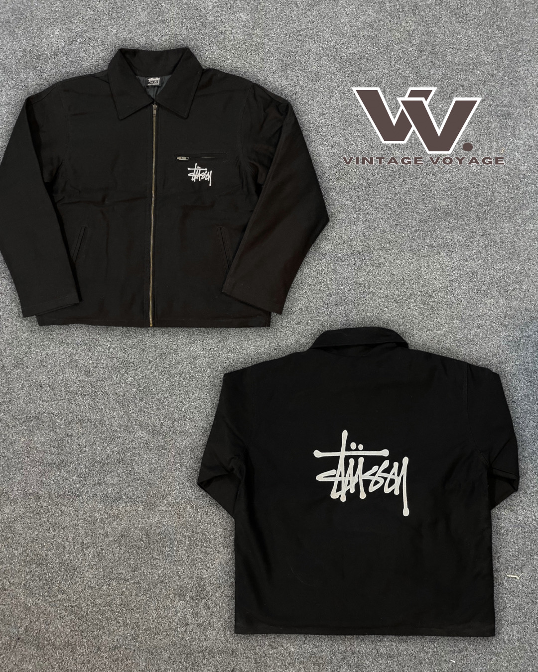 Stussy rework style embroidered jacket #41025