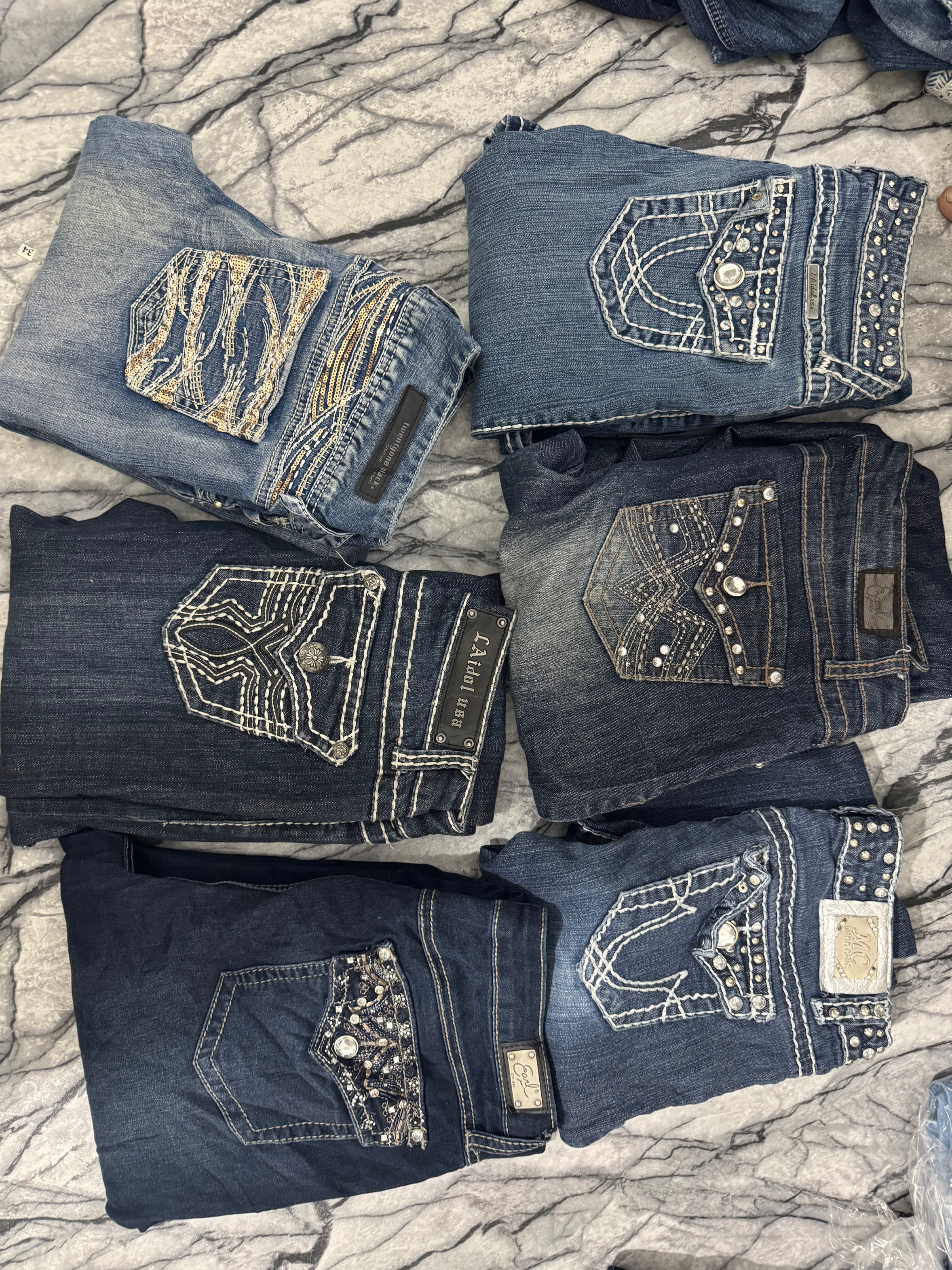 y2k rhinestone jeans