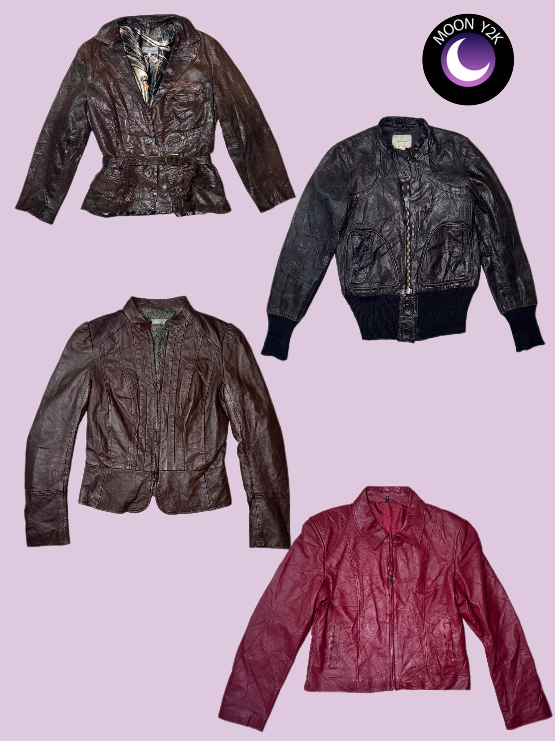 Y2K Biker Style Leather jackets (M-681)