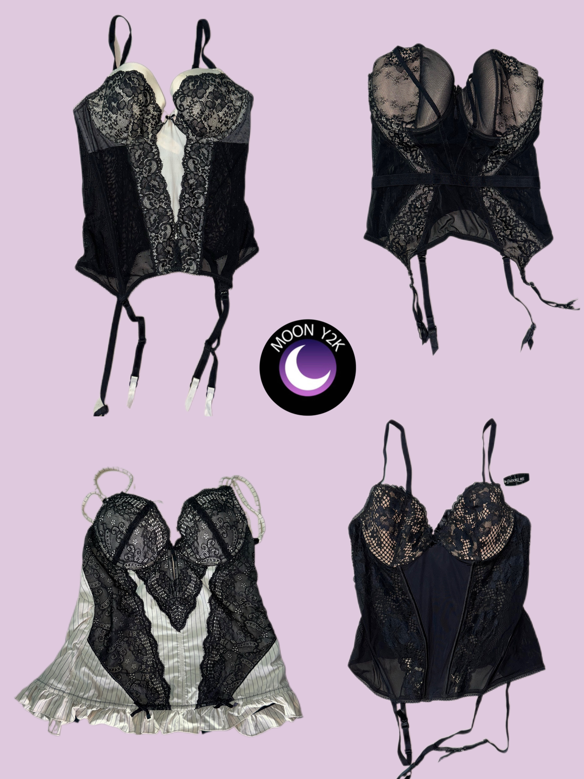 Y2K Lace Up Gothic corset (M-679)