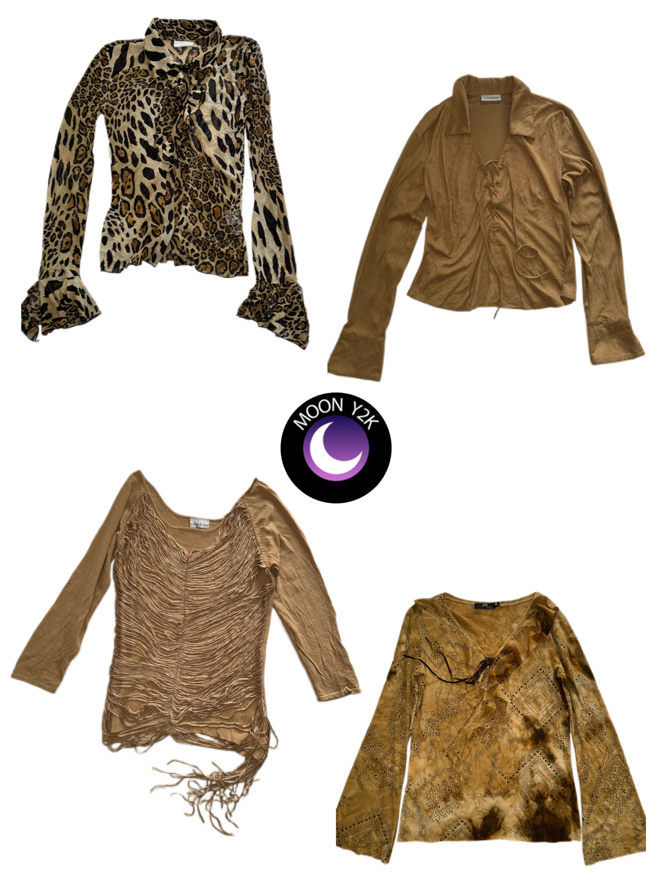 Y2K beige core full sleeve tops mix (M-673)