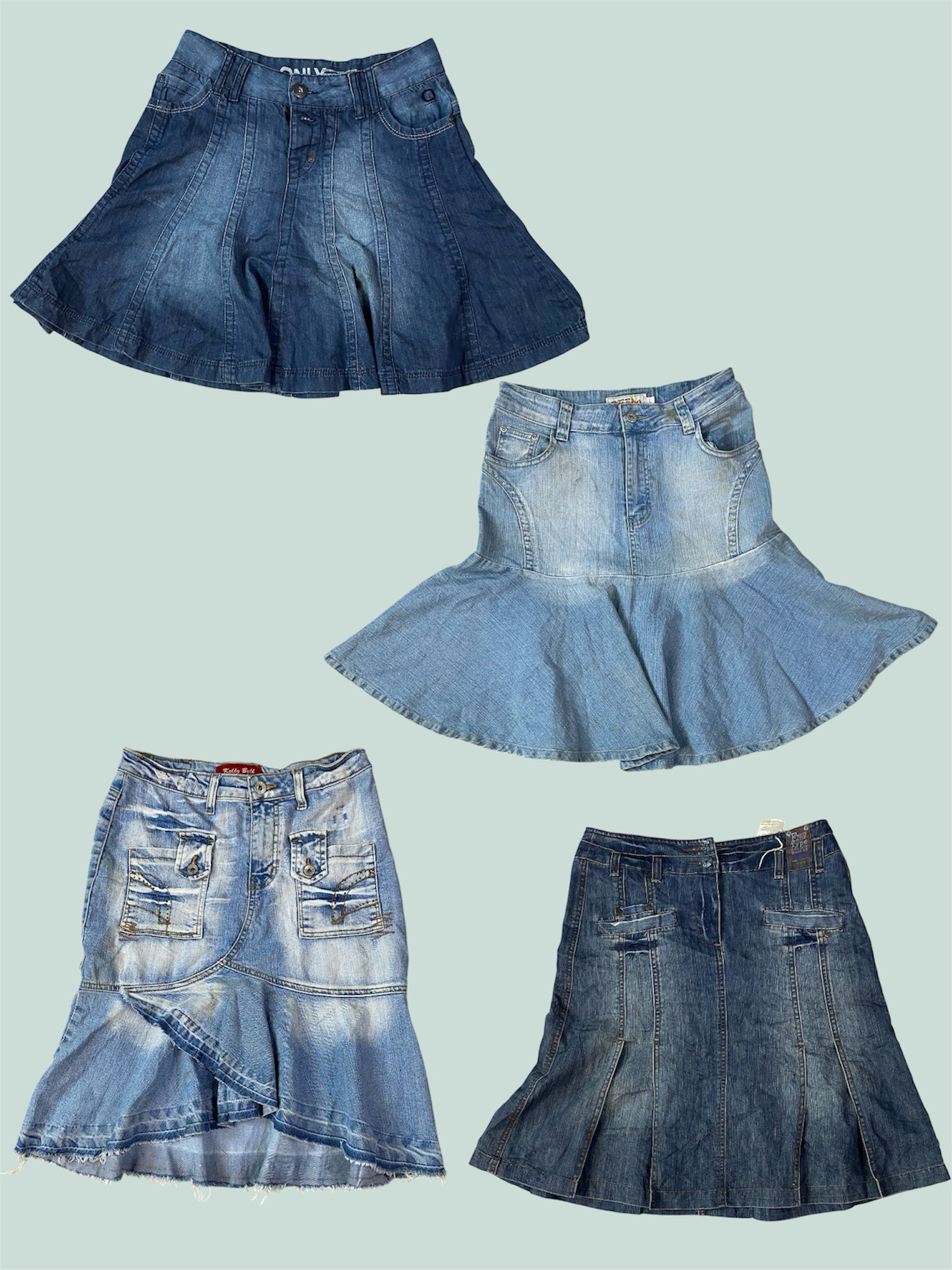 2000s Baddie Aesthetic: Denim Skirts (TS-1053)