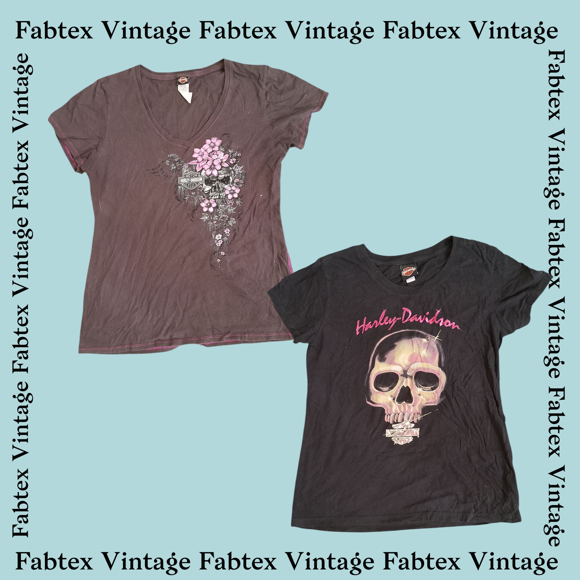 (FV-051) Y2K ハーレーダビッドソン ベビーティー/ Tシャツ