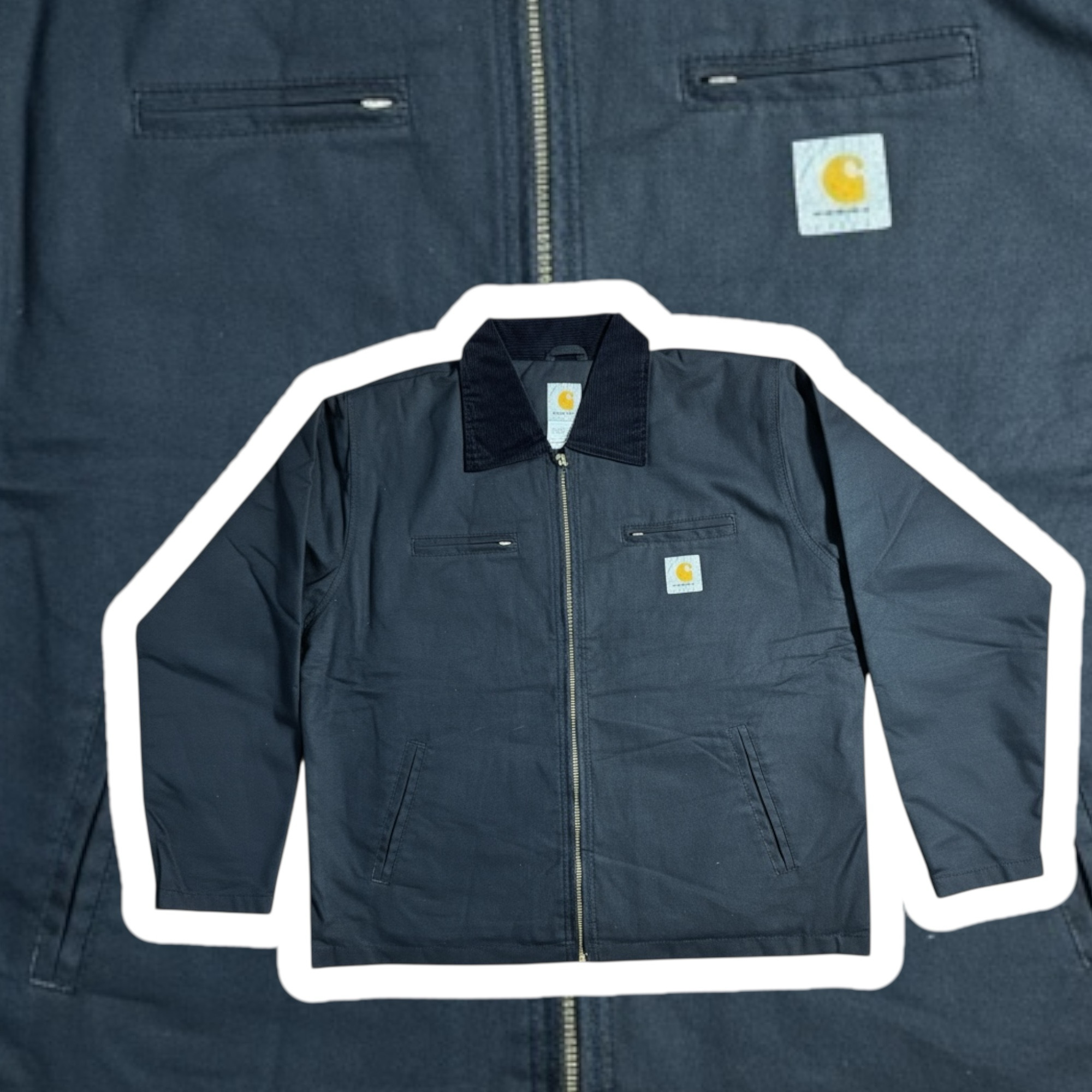 Carhartt rework style black detriot jacket