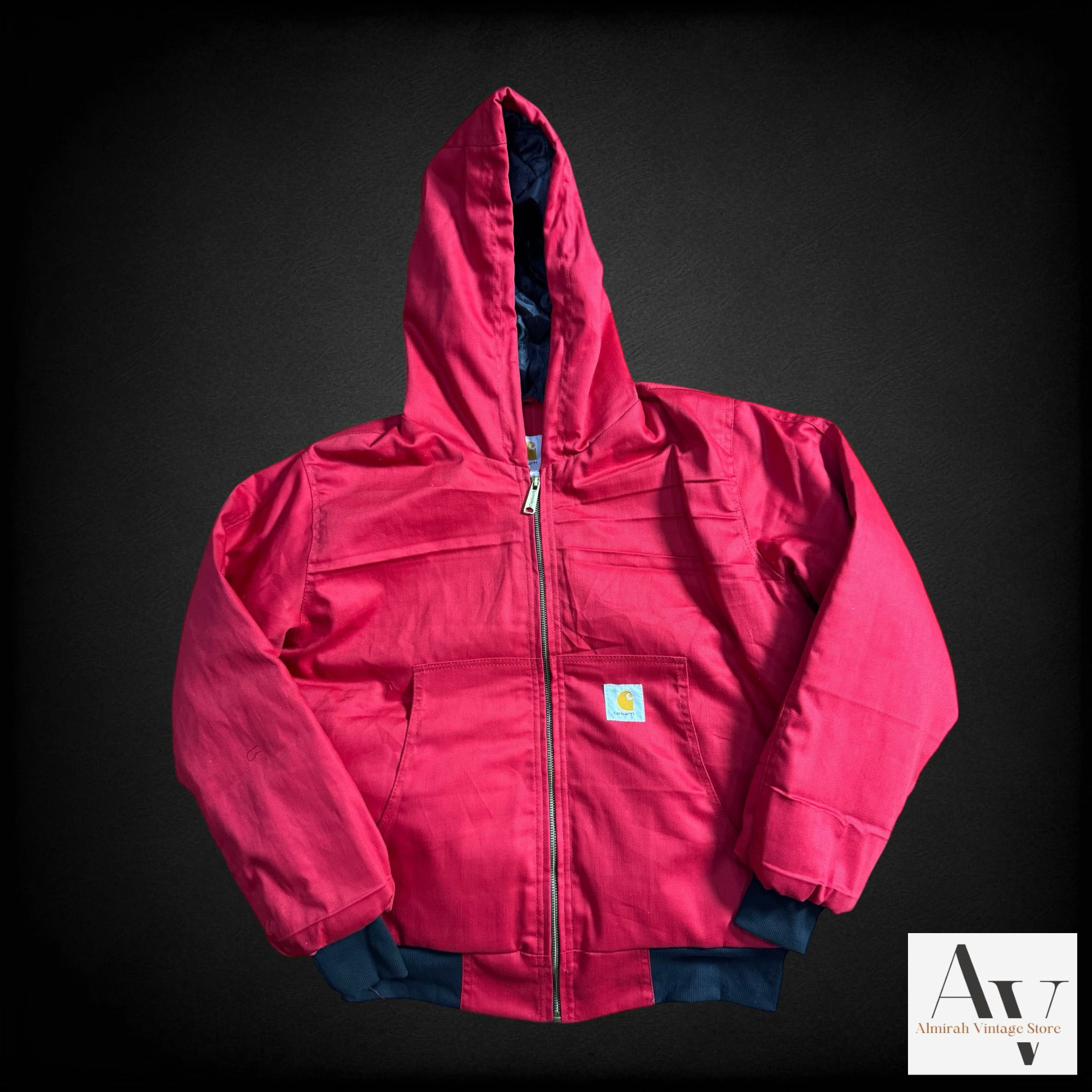 Carhartt rework style red hooded jackets