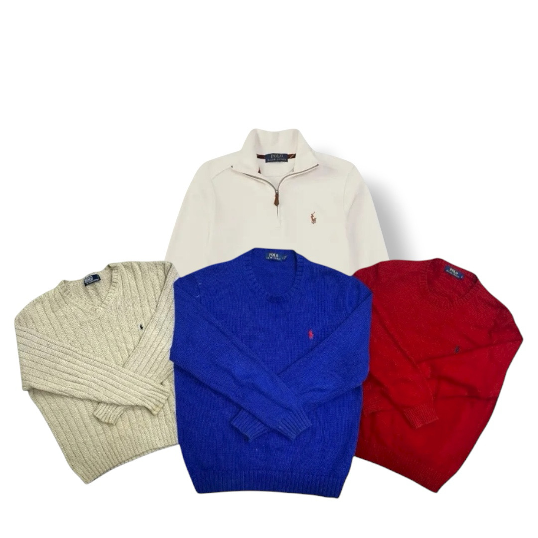 Polo half zip & mix sweater