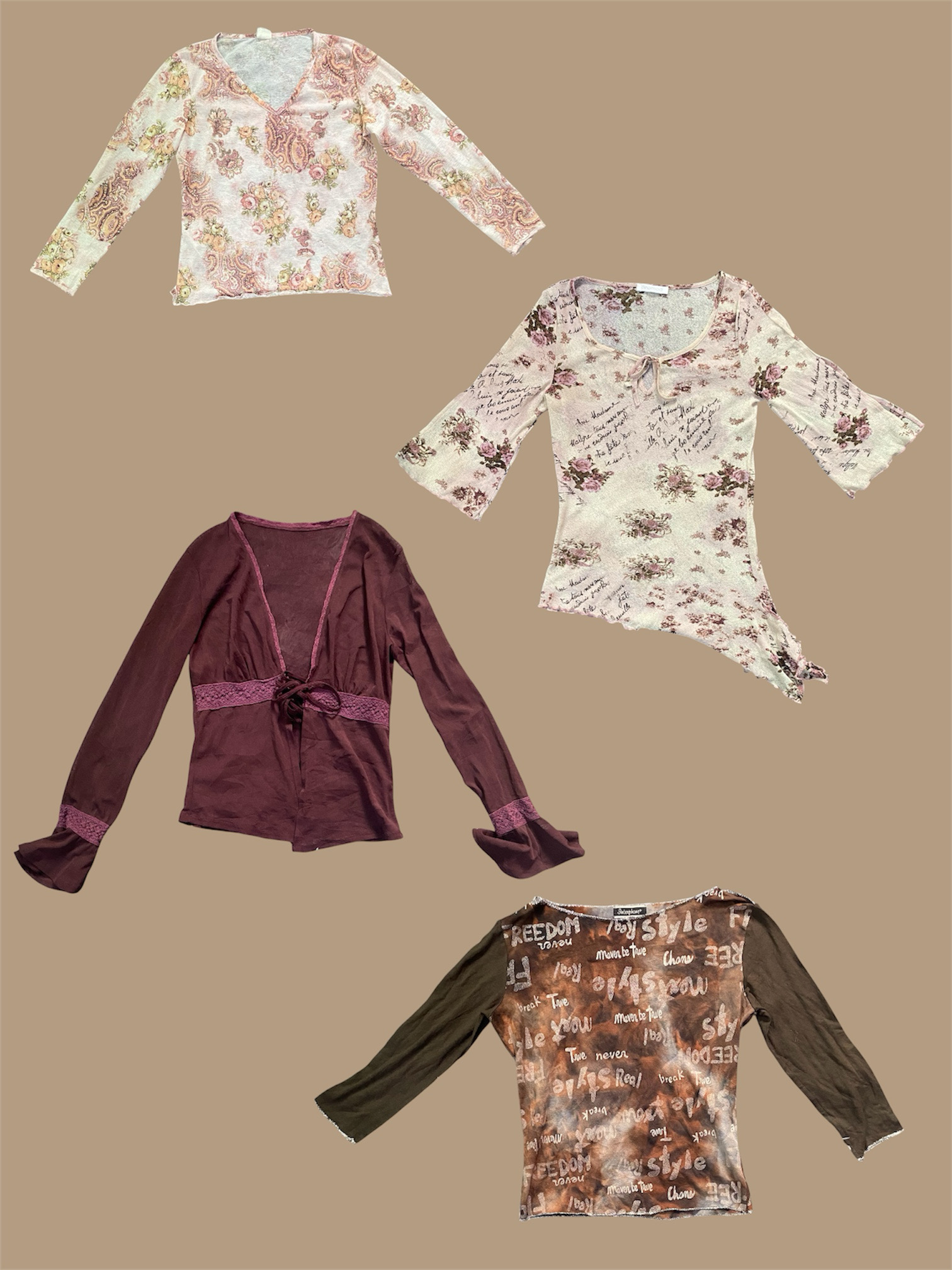 Y2K Revival: Full Sleeve Tops(TS:1061)
