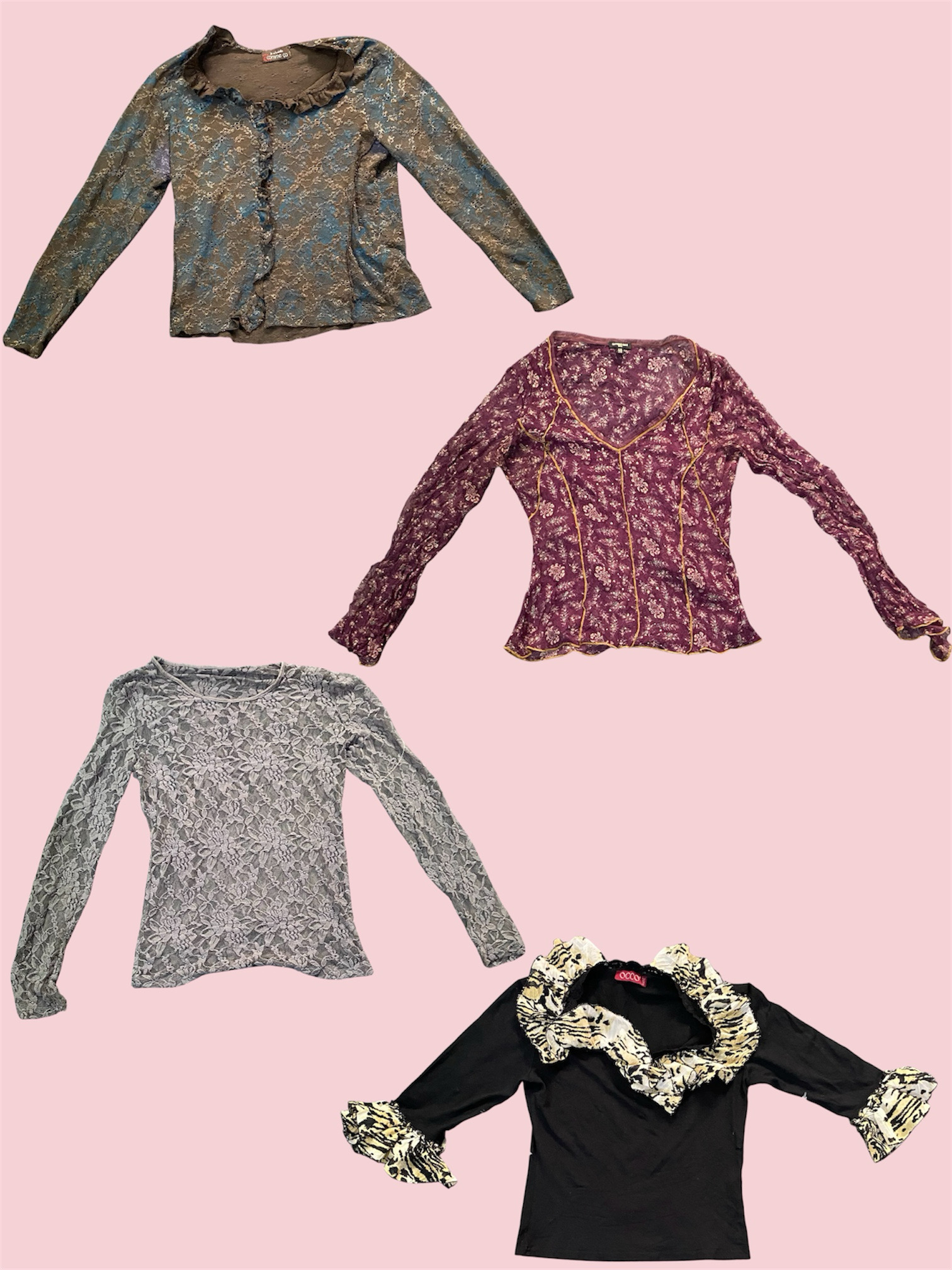 Vintage-Inspired Blouse Bundle(TS:1065)