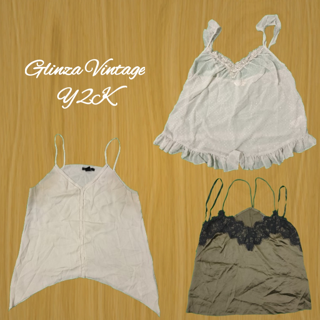 Y2K Cami Tops Estilosos Únicos gv#005