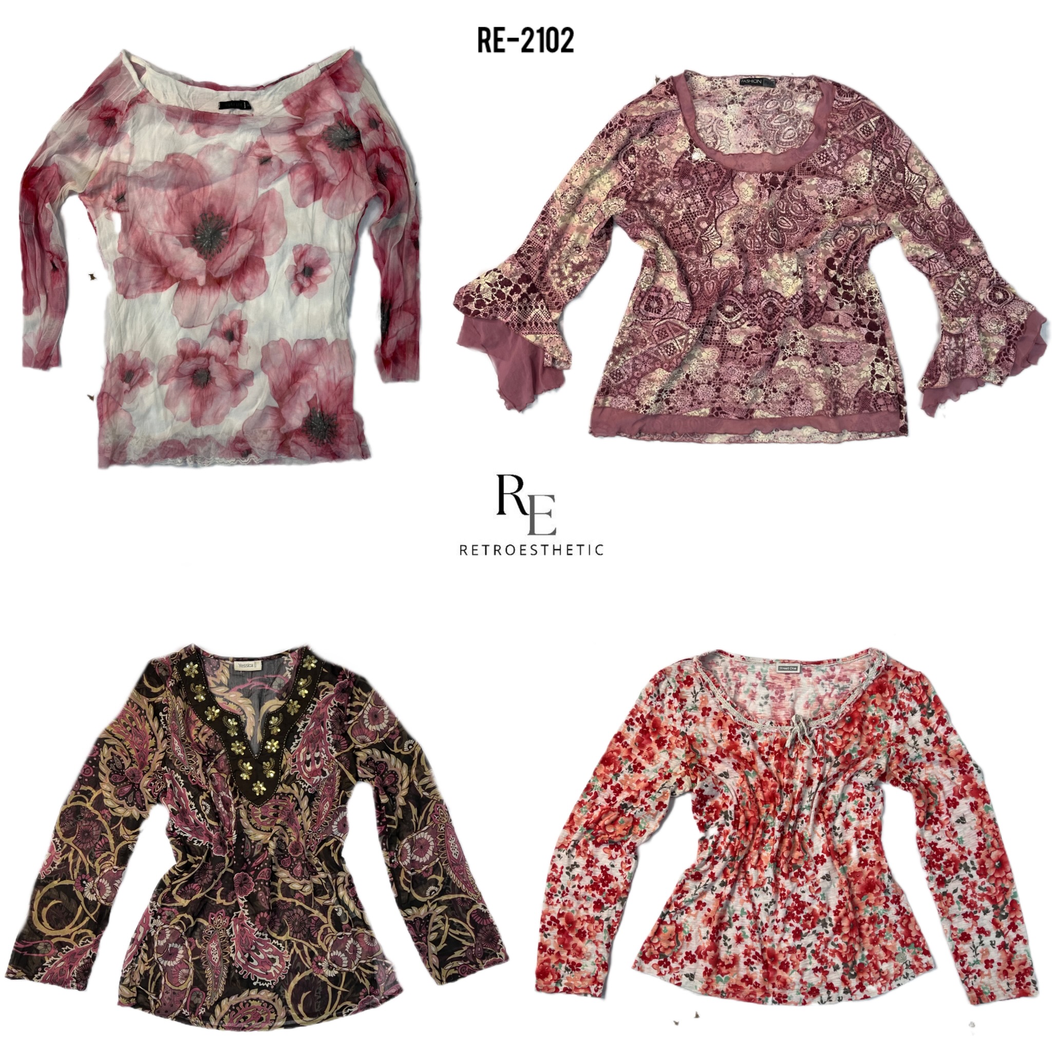Y2K Barbie Vibes Camisas de Manga Longa (RE-2102)