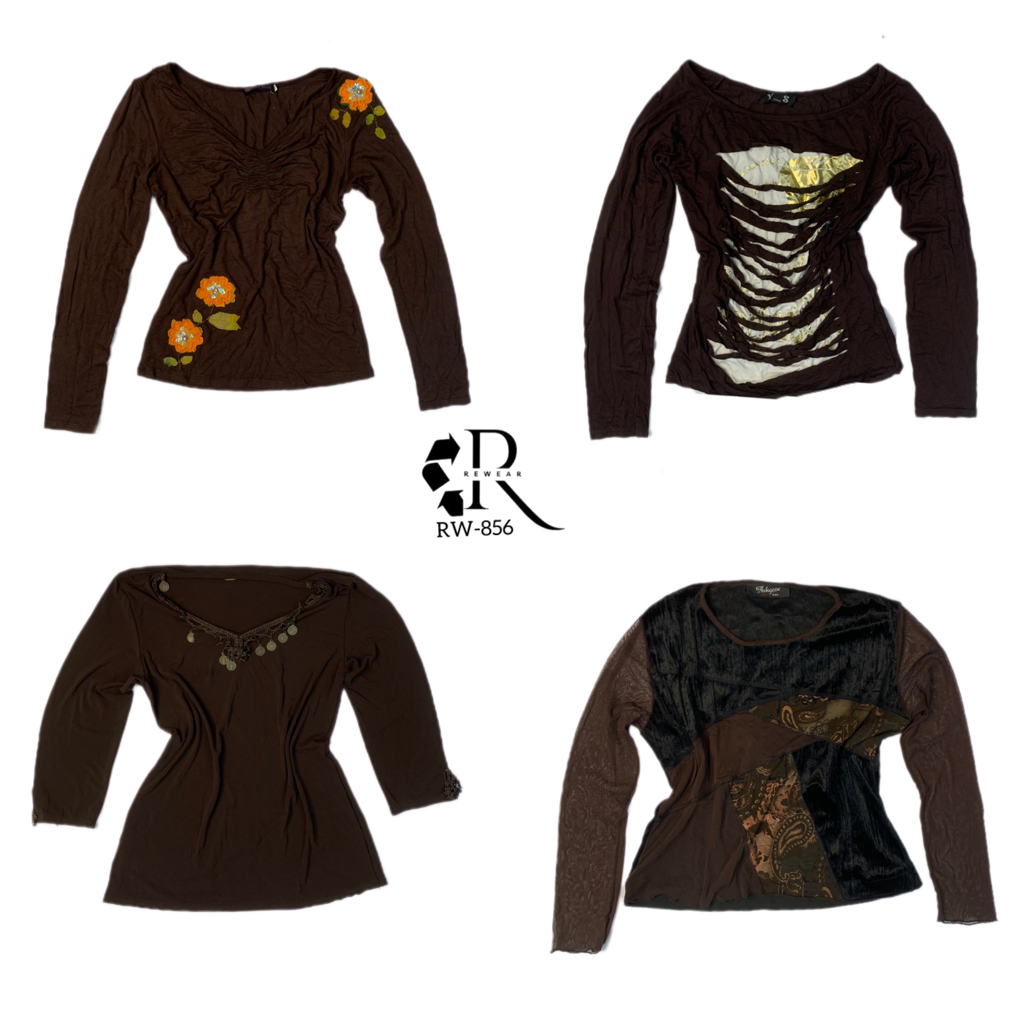Y2K Unique Gothic Full Sleeve Tops(Rw-856)