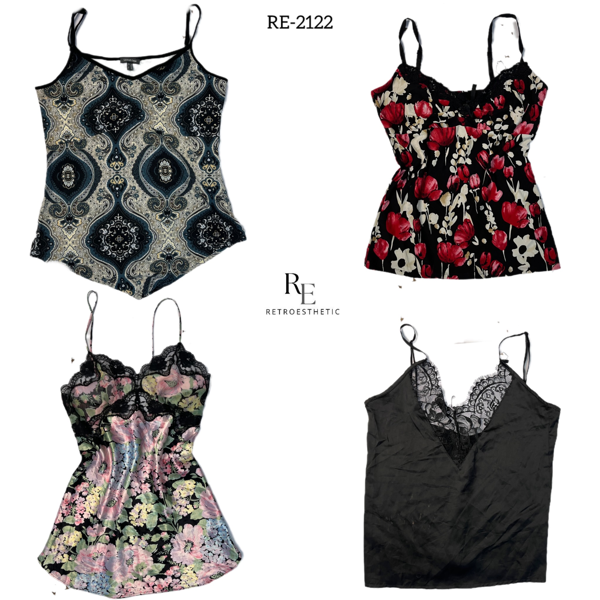 Hauts cami colorés Y2K (RE-2122)