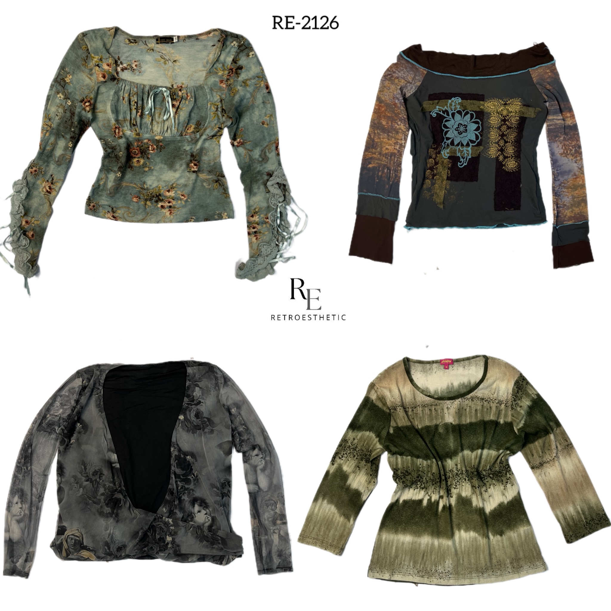 Y2K IT Girl Grunge Full Sleeve Tops ( RE-2126)