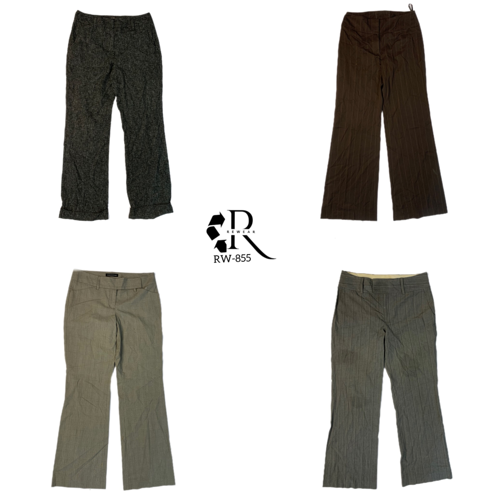 Pantaloni a zampa d'elefante Y2K Office (RW-855)