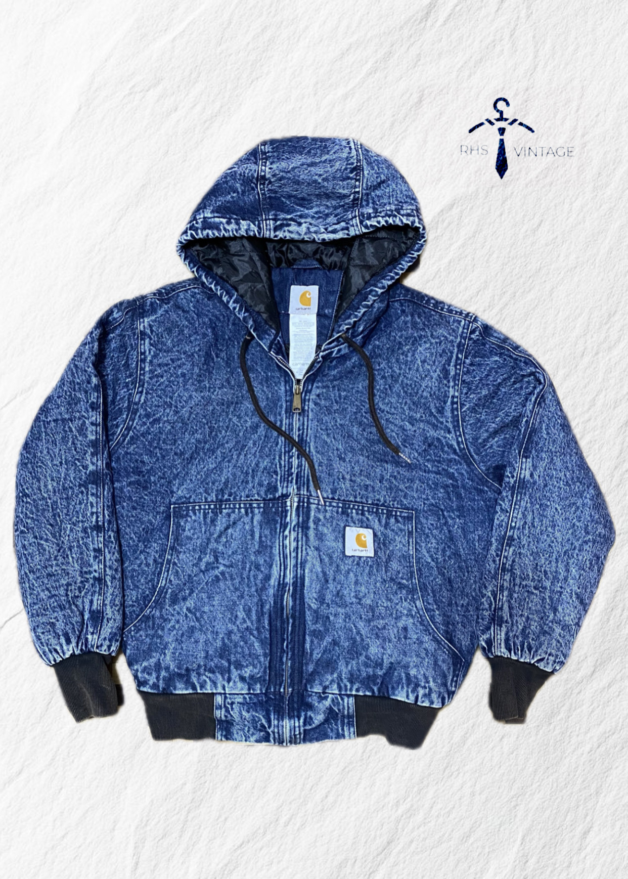 Carhartt rework style acid wash jacket