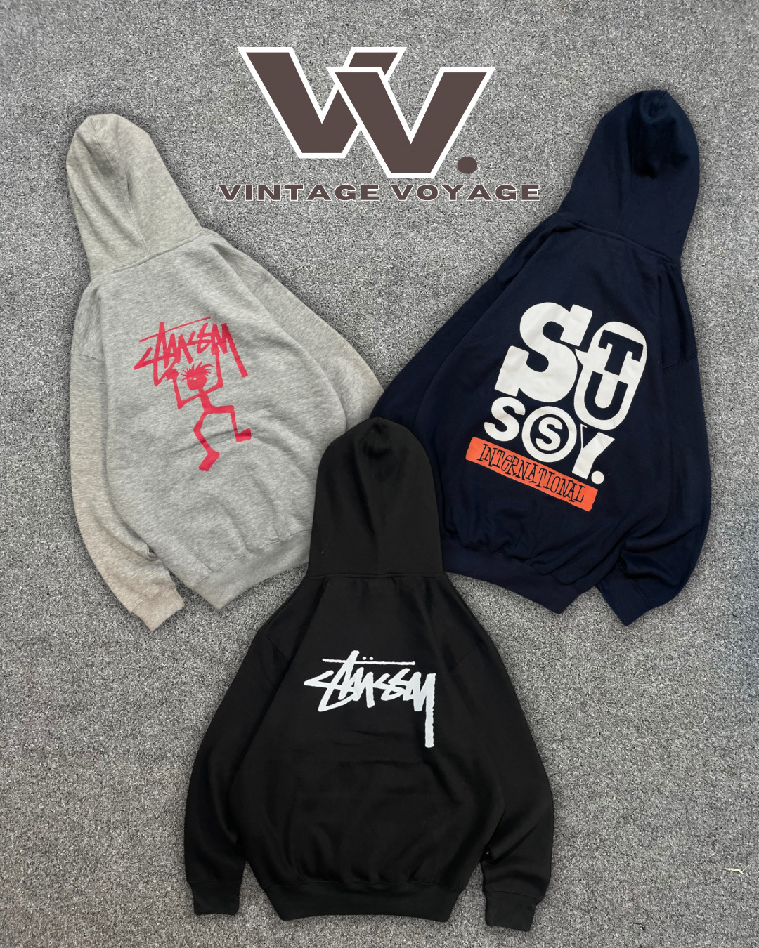 Stussy rework style printed pullover hoodies #61025