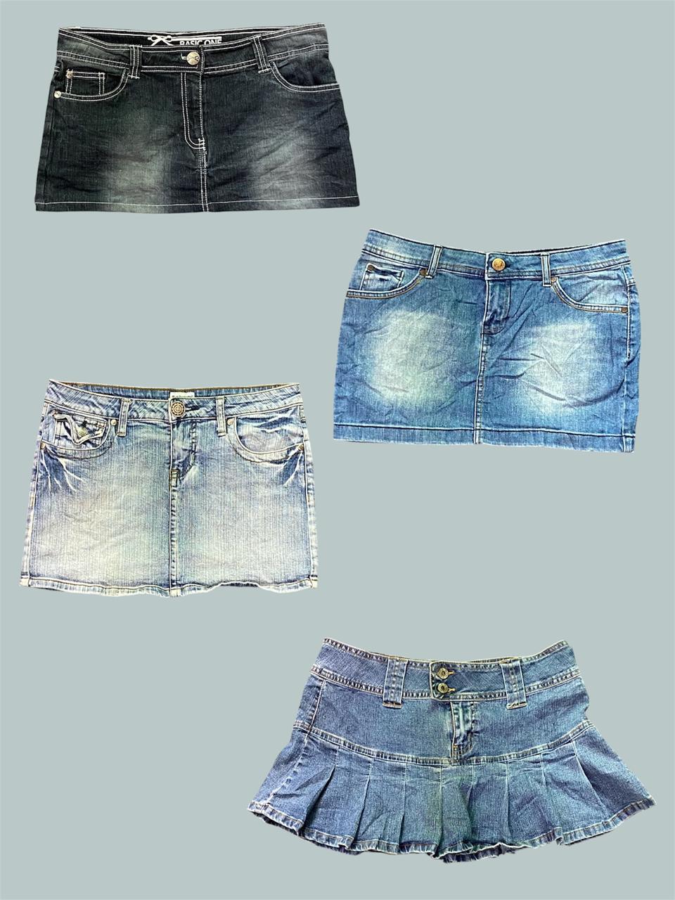 Denim Daze: Y2K Baddie Mini Skirt(TS:1075)