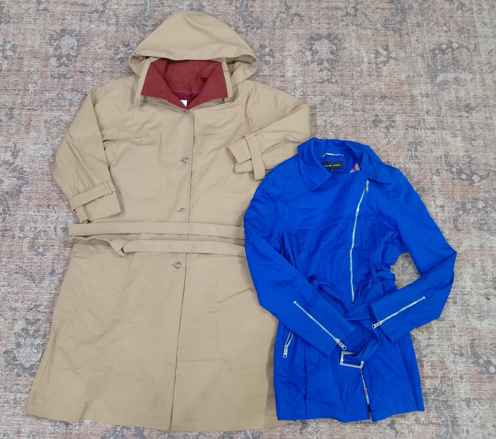 CR5309 ヴィンテージ レトロ 毎日着用 トレンチコート バンドル