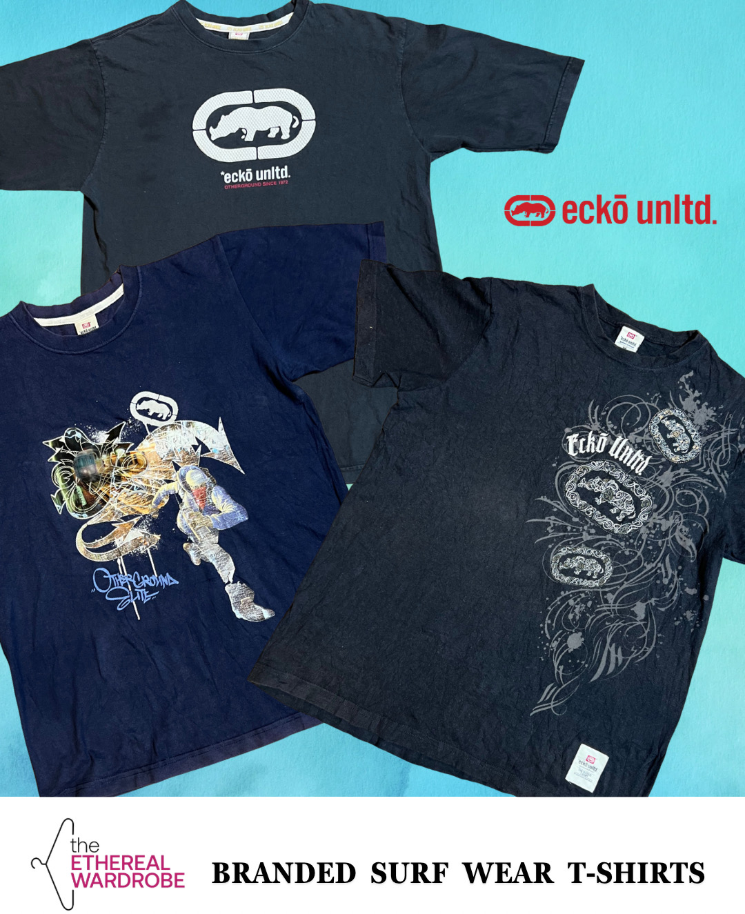 T-shirts imprimés marque de vêtements de surf Ecko Unltd