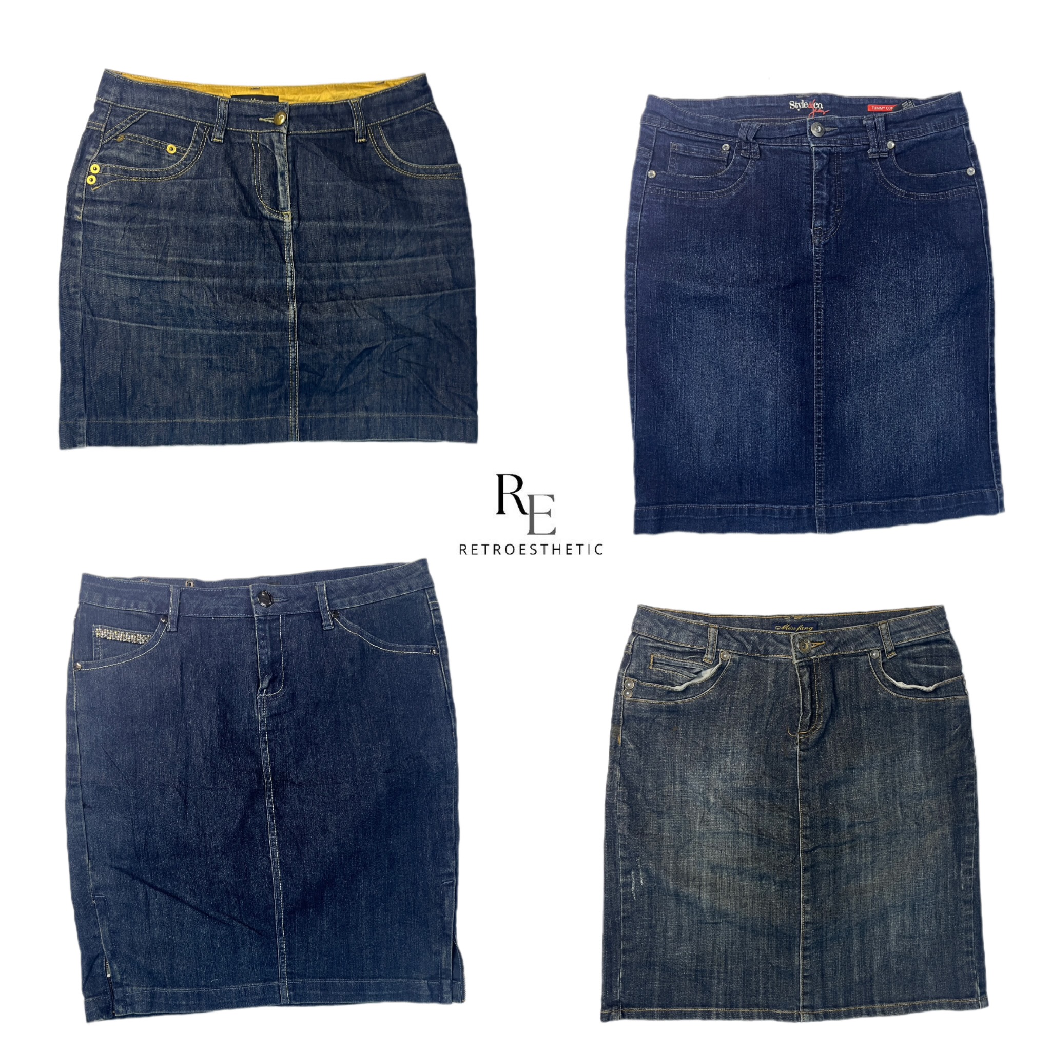 Y2K IT Girl Denim Mini skirts (RE-2117)