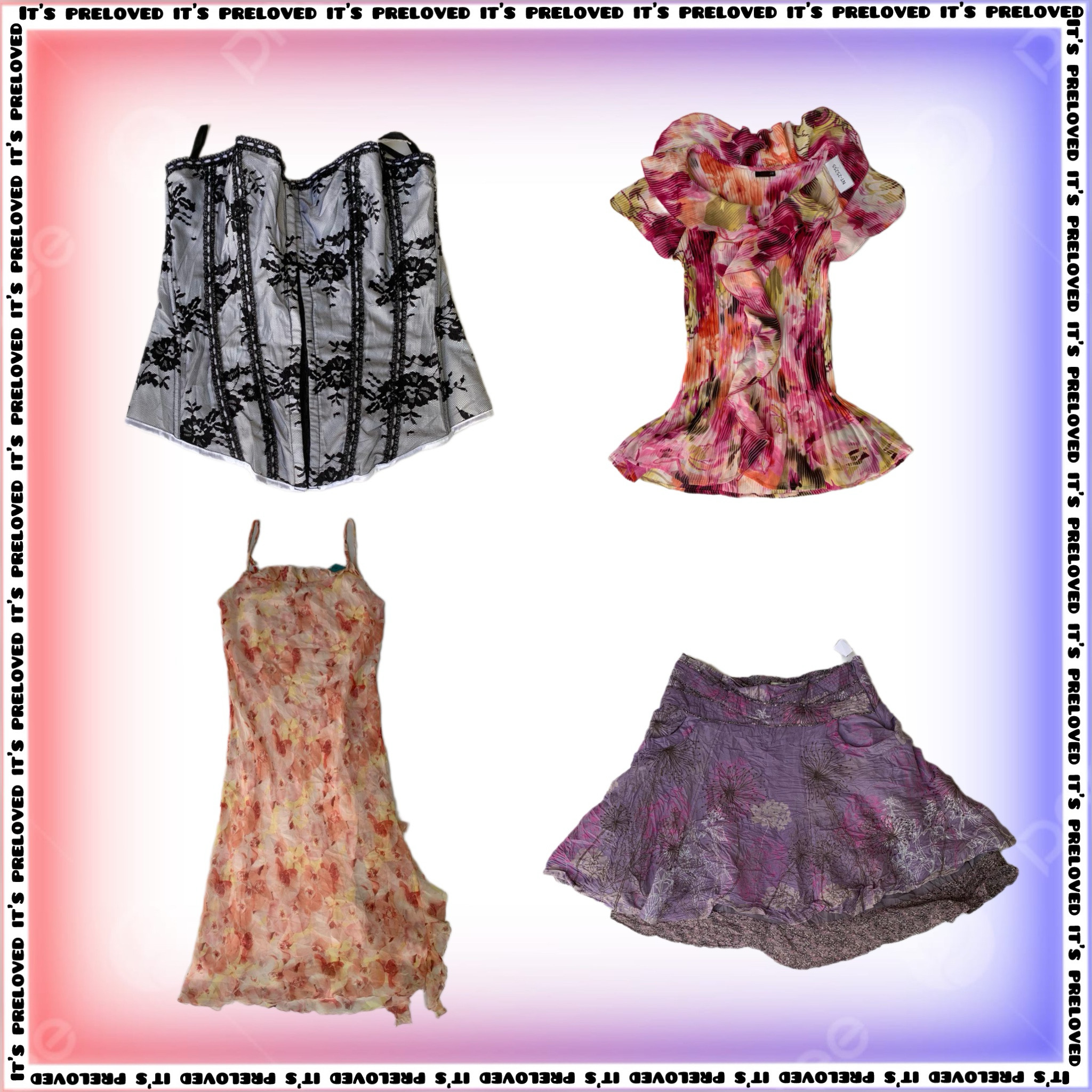 Dainty Floral Affair - blusas, saias e vestidos (SS-1360)