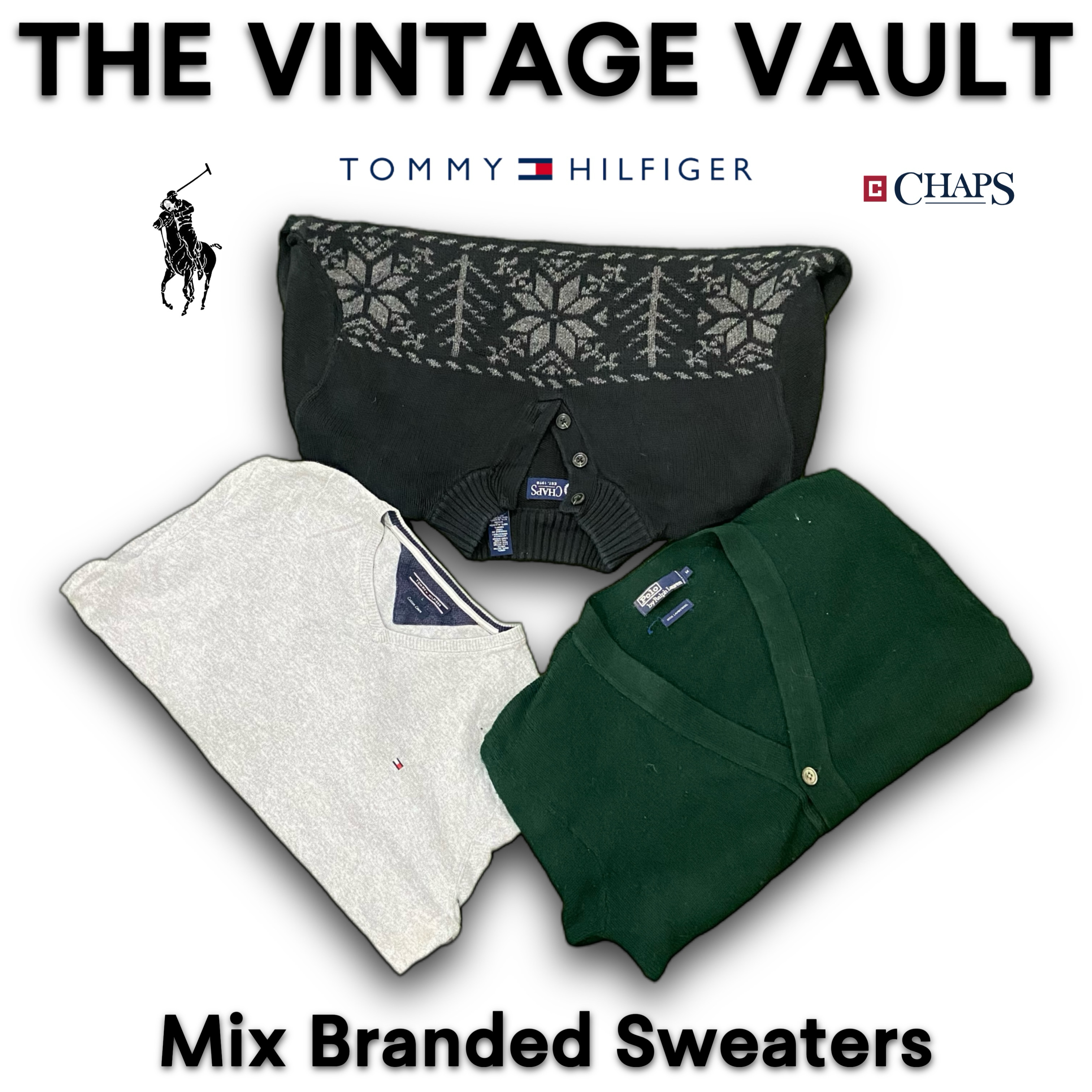 Mix Branded Sweaters including Polo Ralph Lauren Tommy and others