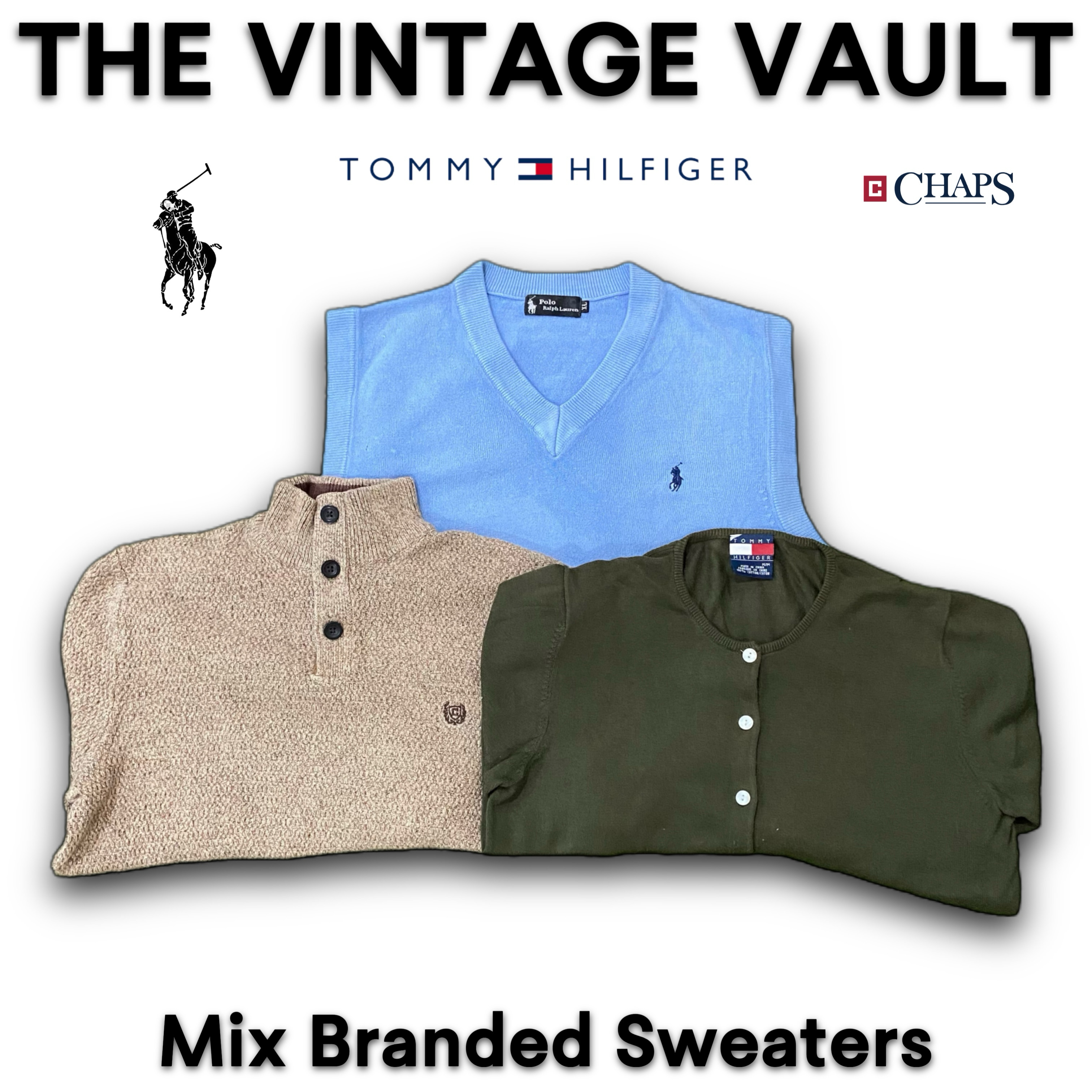 Mix Branded Sweaters including Polo Ralph Lauren Tommy and others