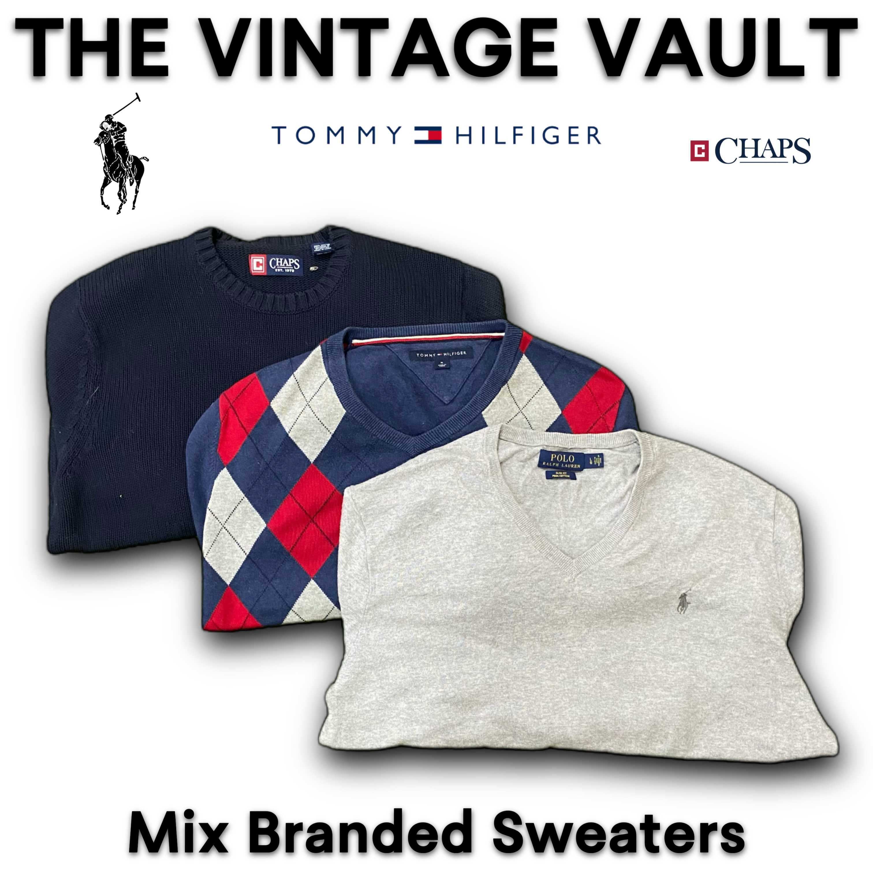 Mix Branded Sweaters including Polo Ralph Lauren Tommy and others