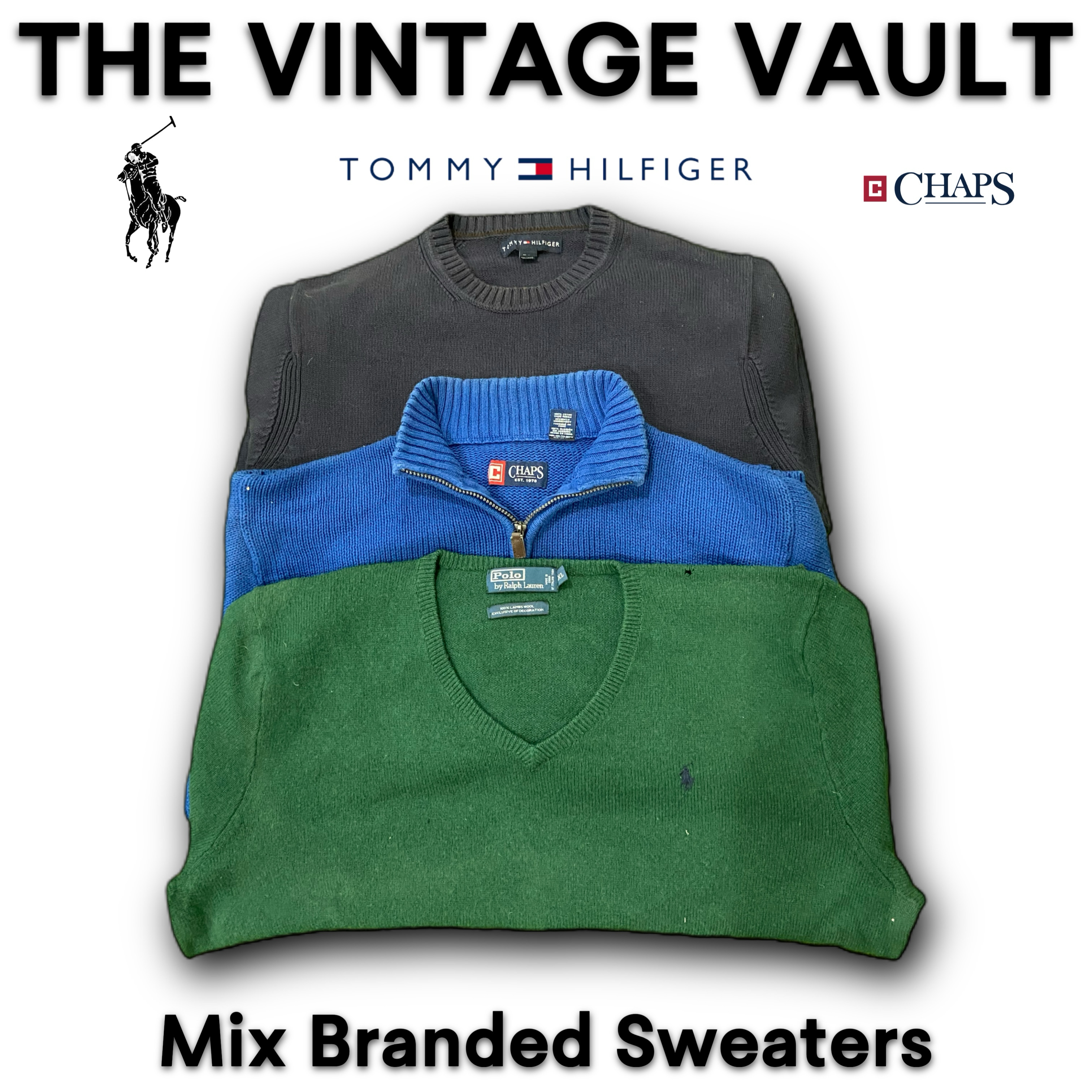 Mix Branded Sweaters including Polo Ralph Lauren Tommy and others