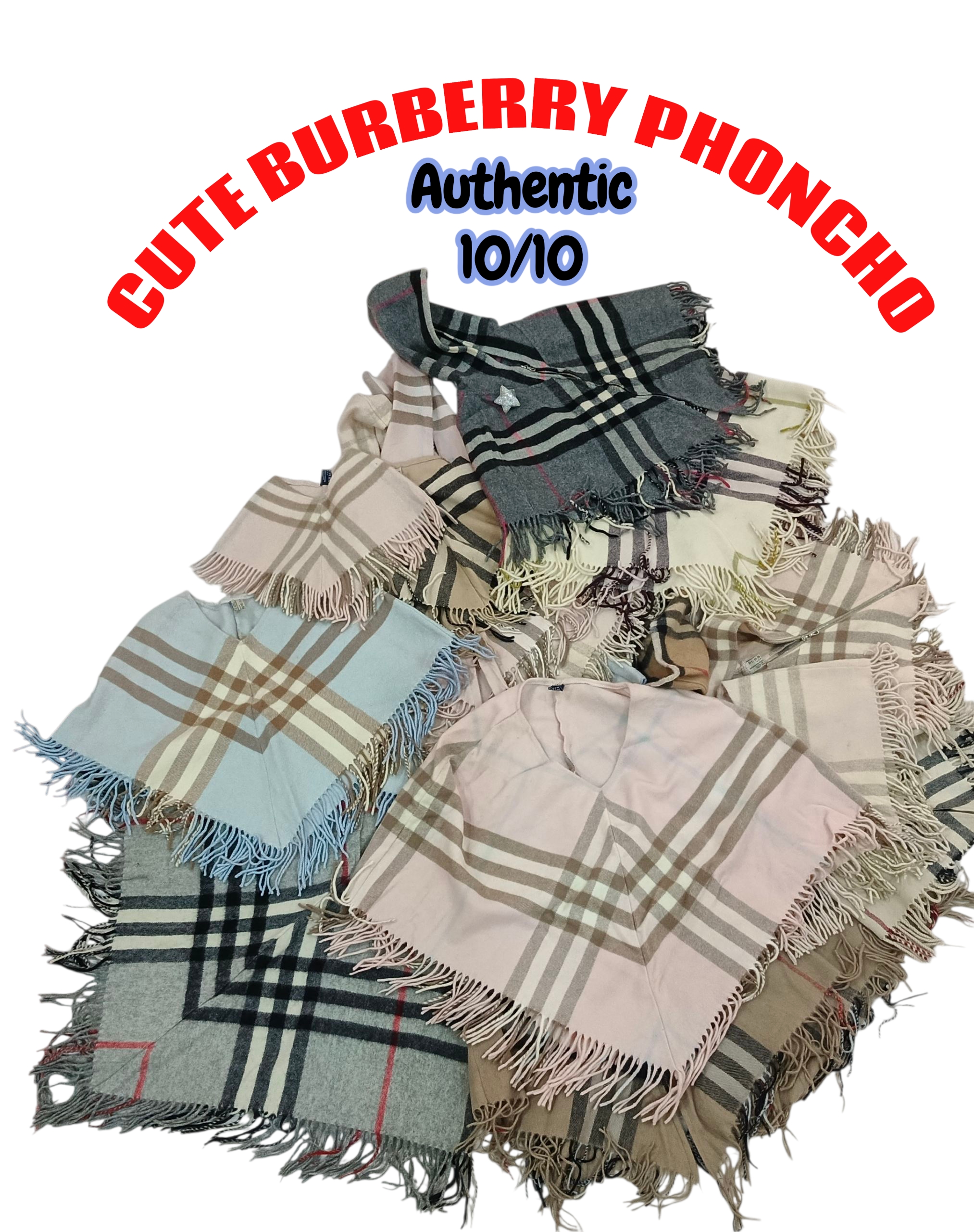 Authentic Cute BURBERRY Poncho Scarve
