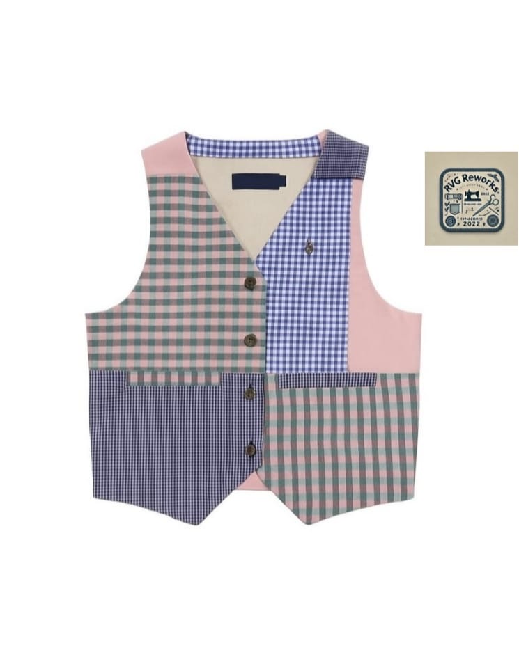 Upcycled RL Patchwork Vest