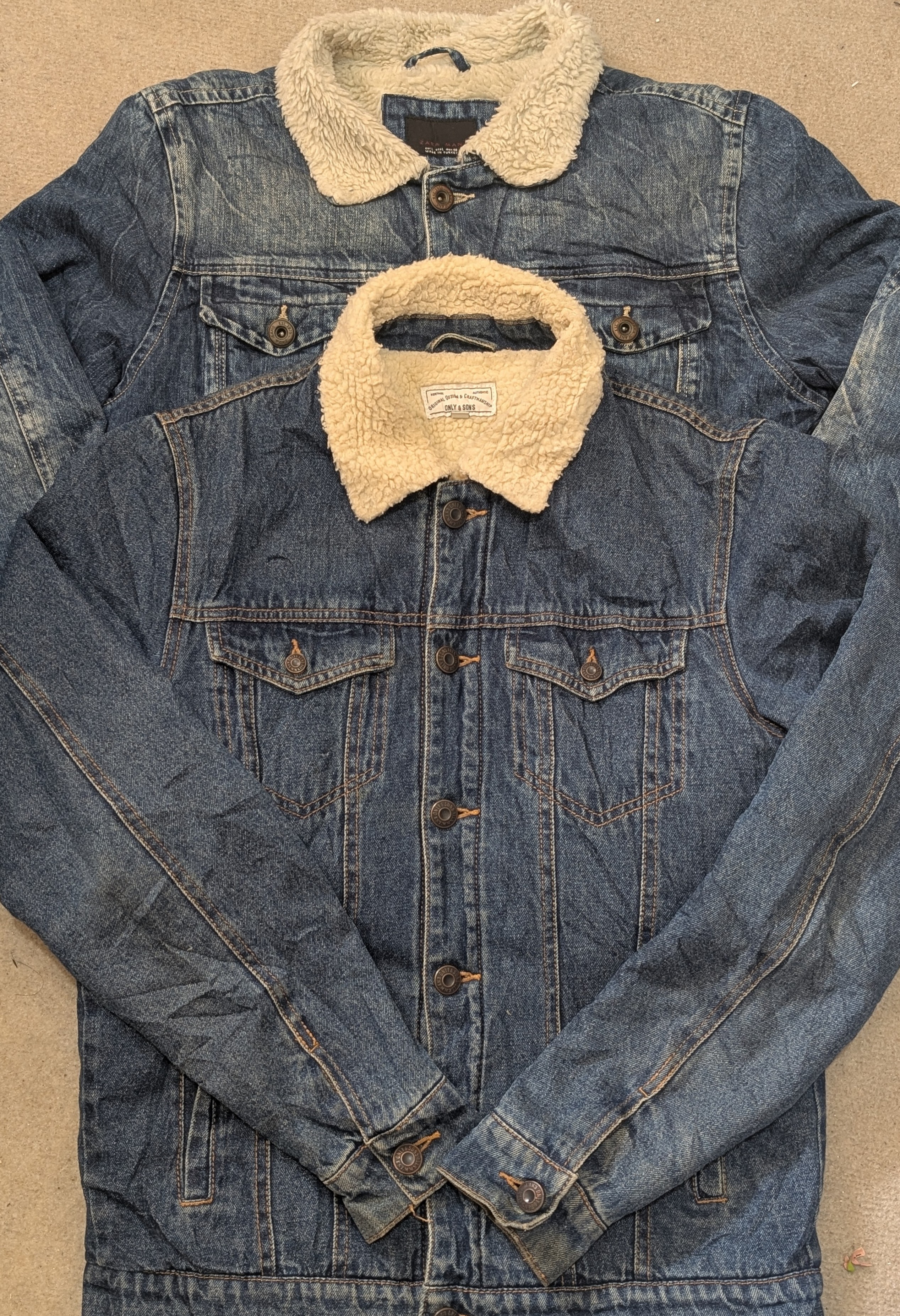 Jacket in denim Sherpa da uomo