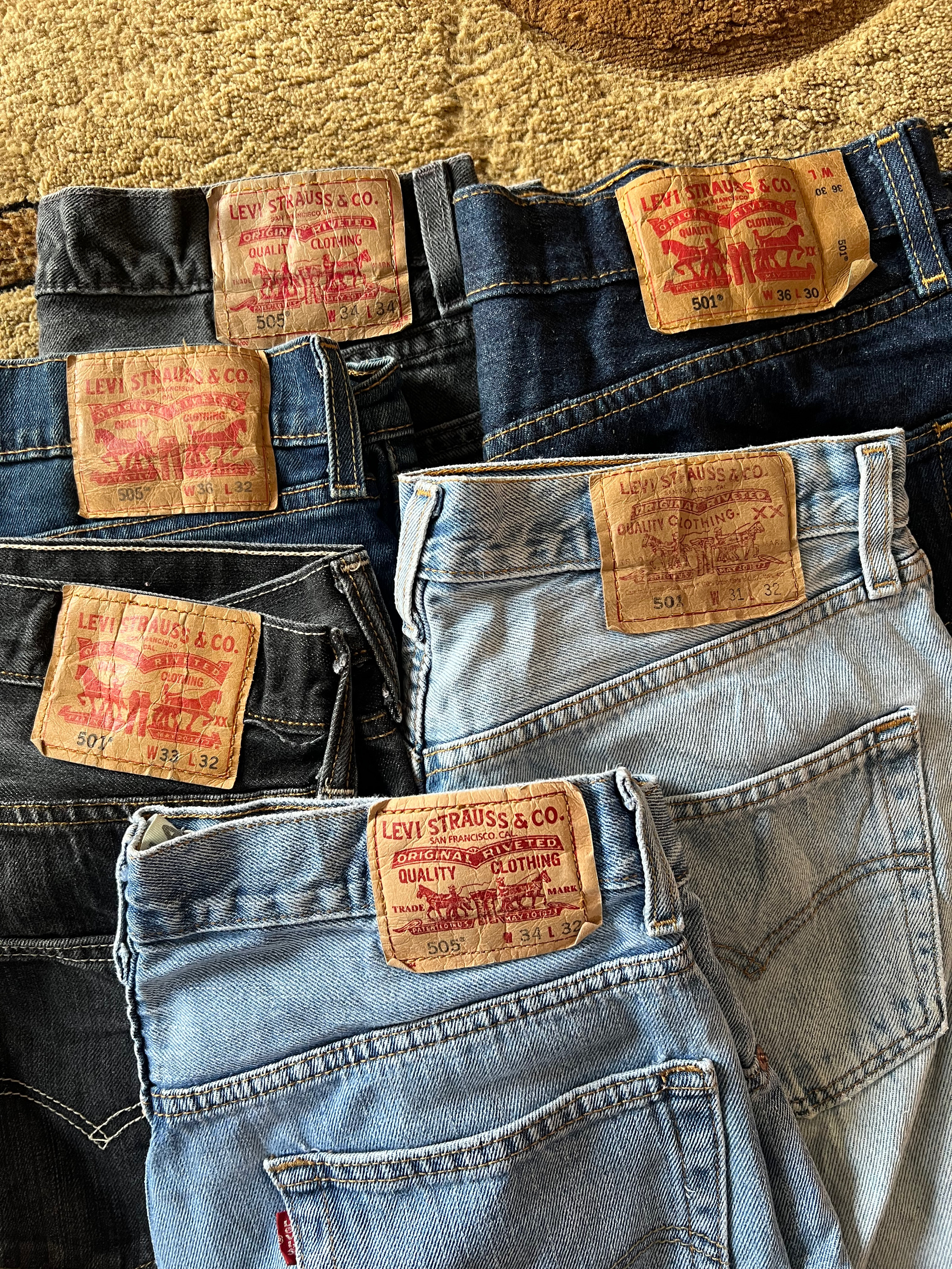 Levis jeans 501 & 505