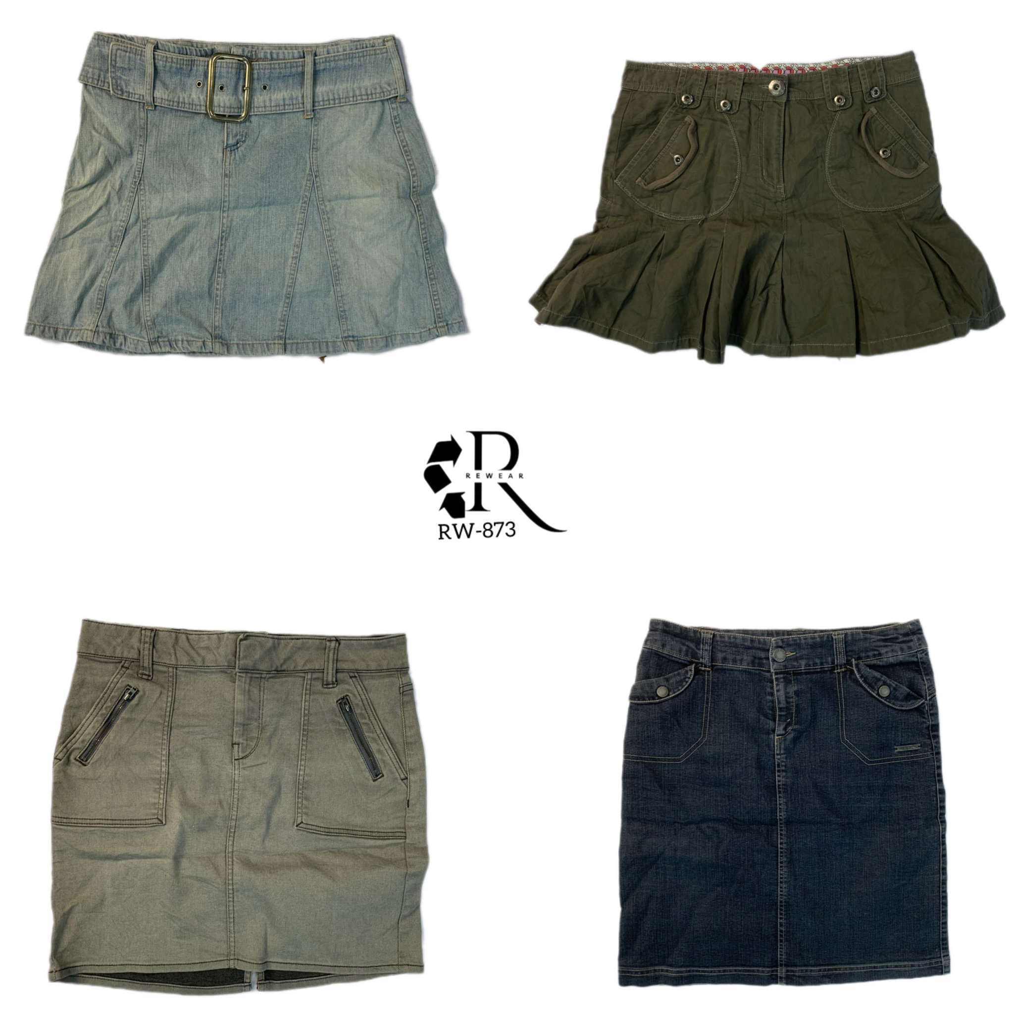 Y2K Britney Era Denim Mini Skirts (RW-872)