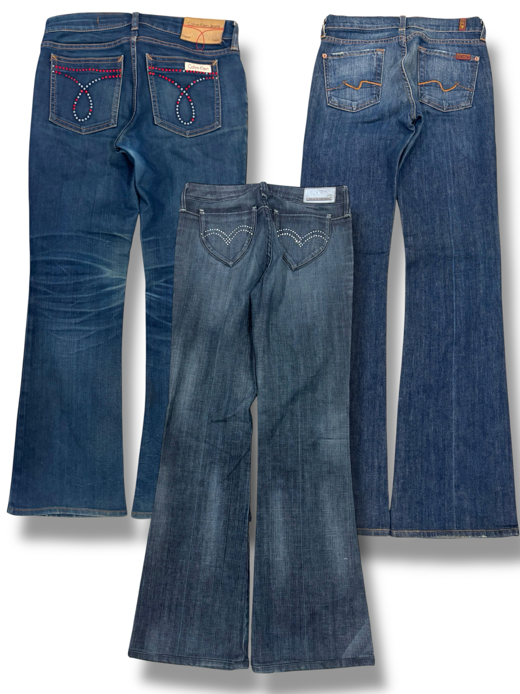 Women’s Y2K Branded Bootcut Flared Jeans (F-58)