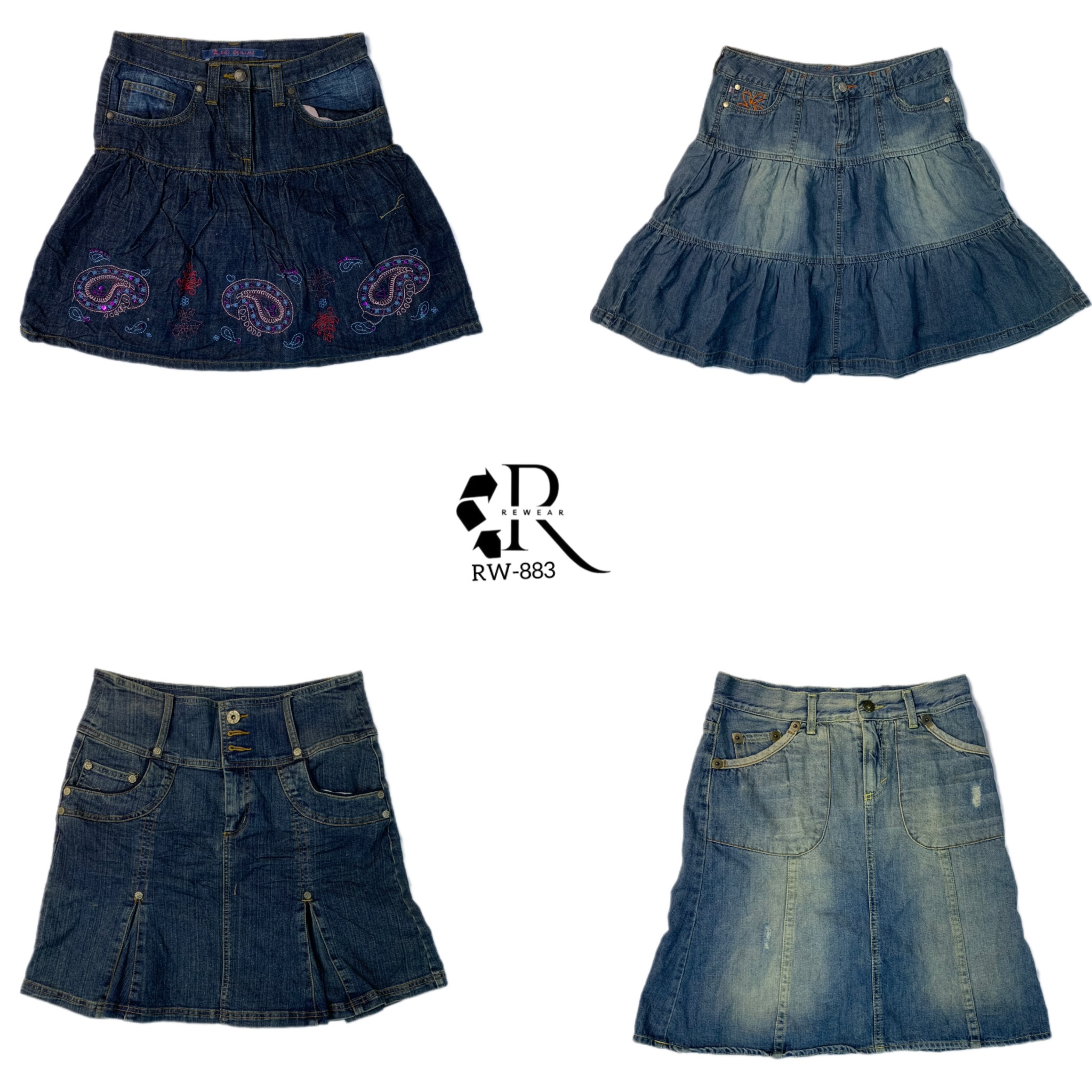 Y2K IT Girl Denim Mini skirts (RW-882)