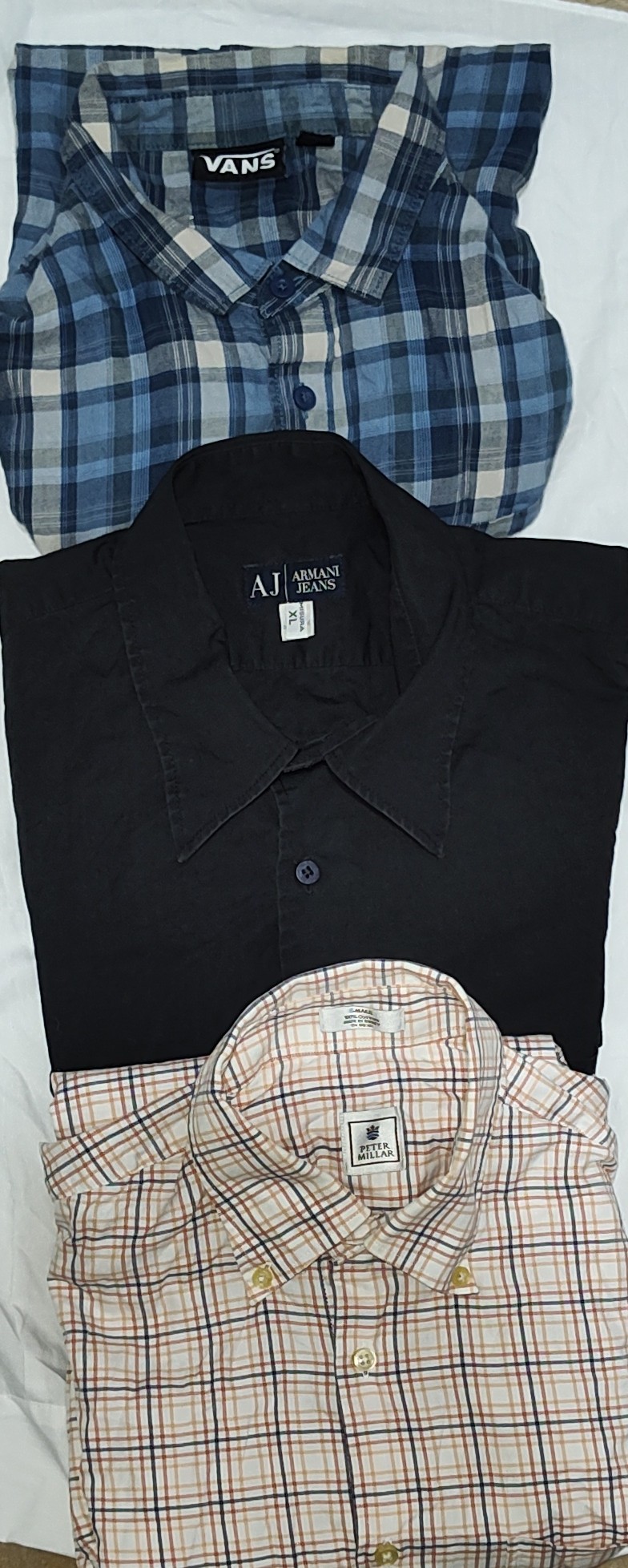 Armani/Vans/petter Millar cotton shirts