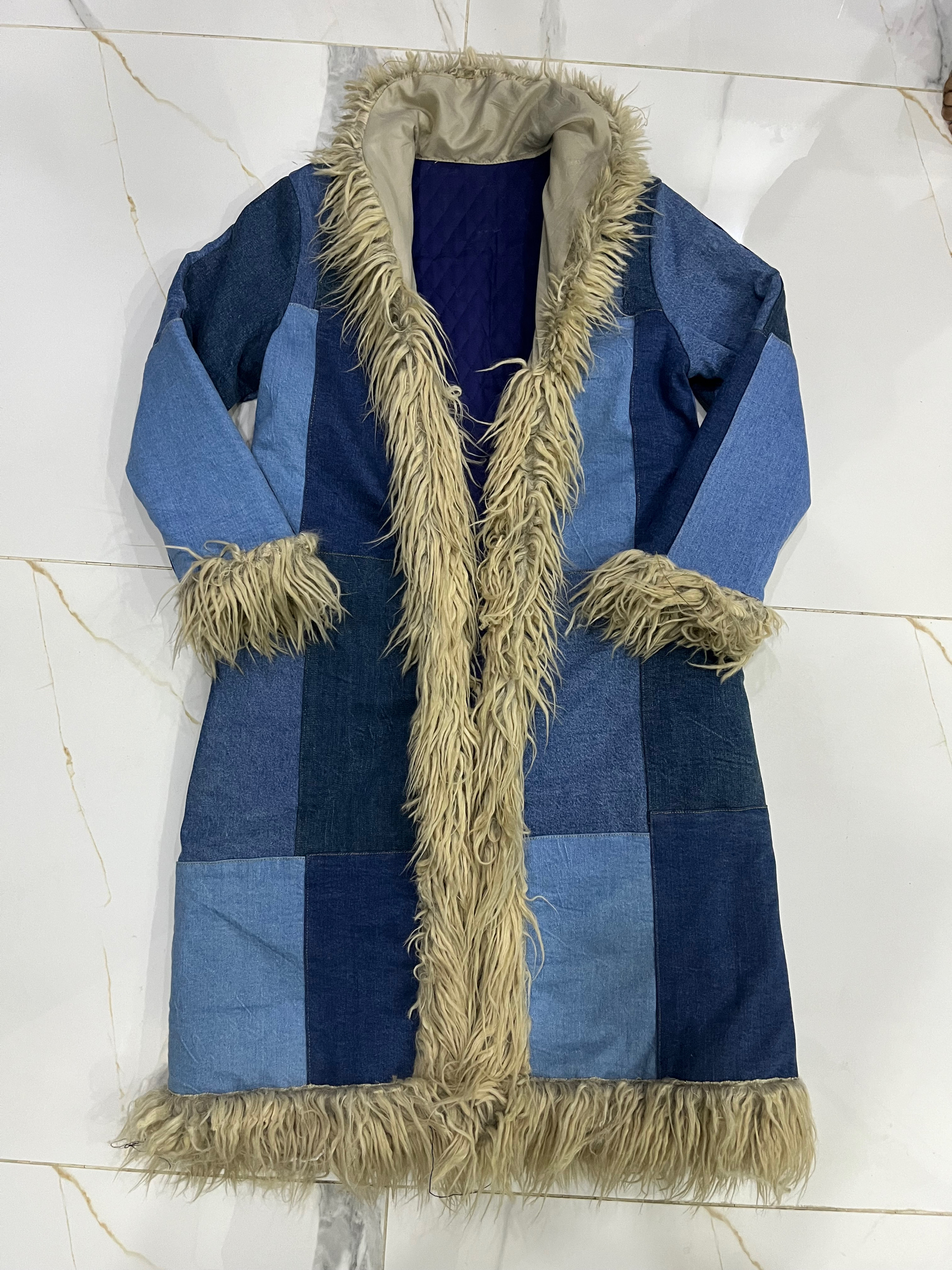 Upcycled Patchwork Afghan Coat