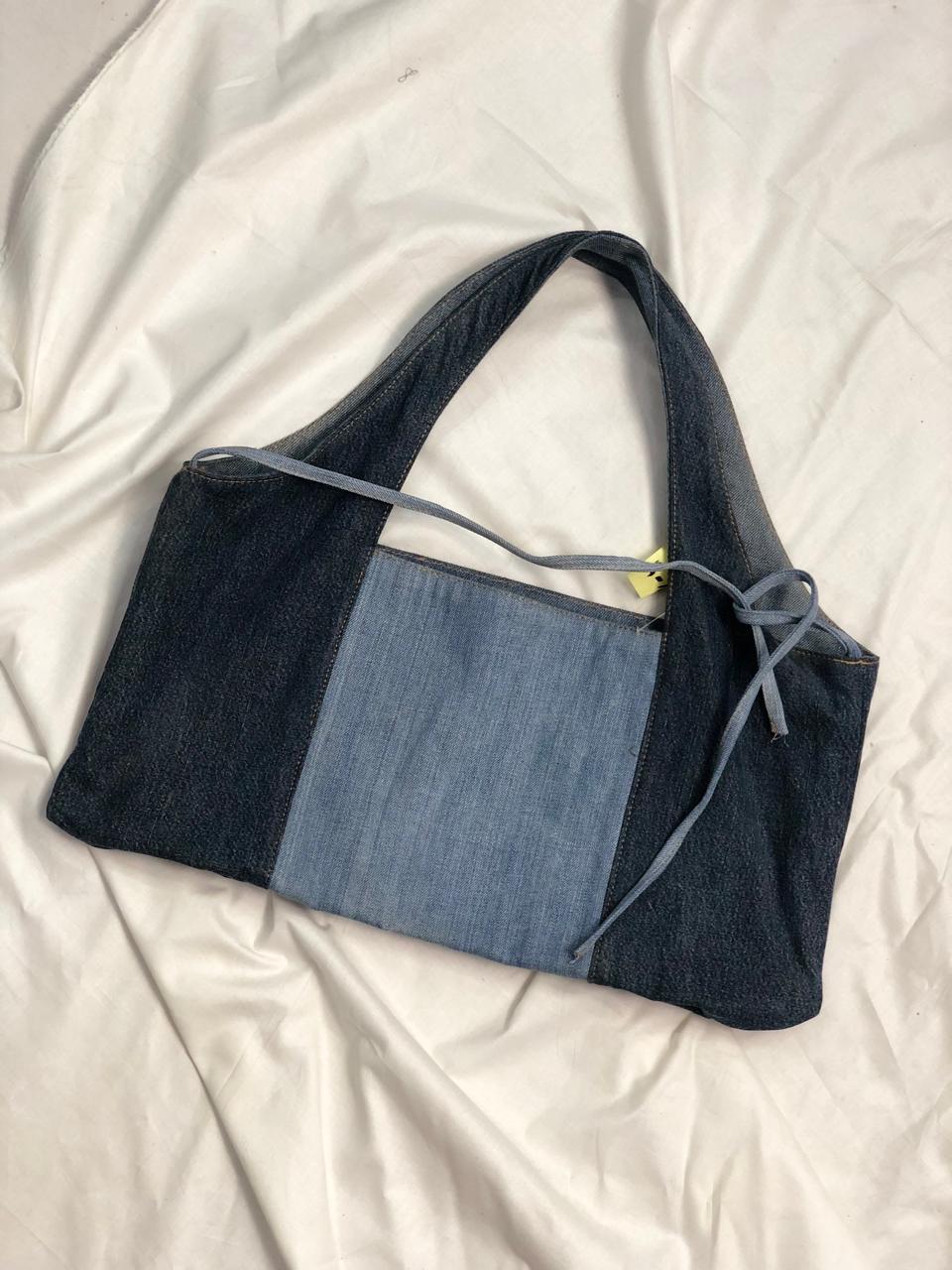 Upcycled Denim Triangle Bag